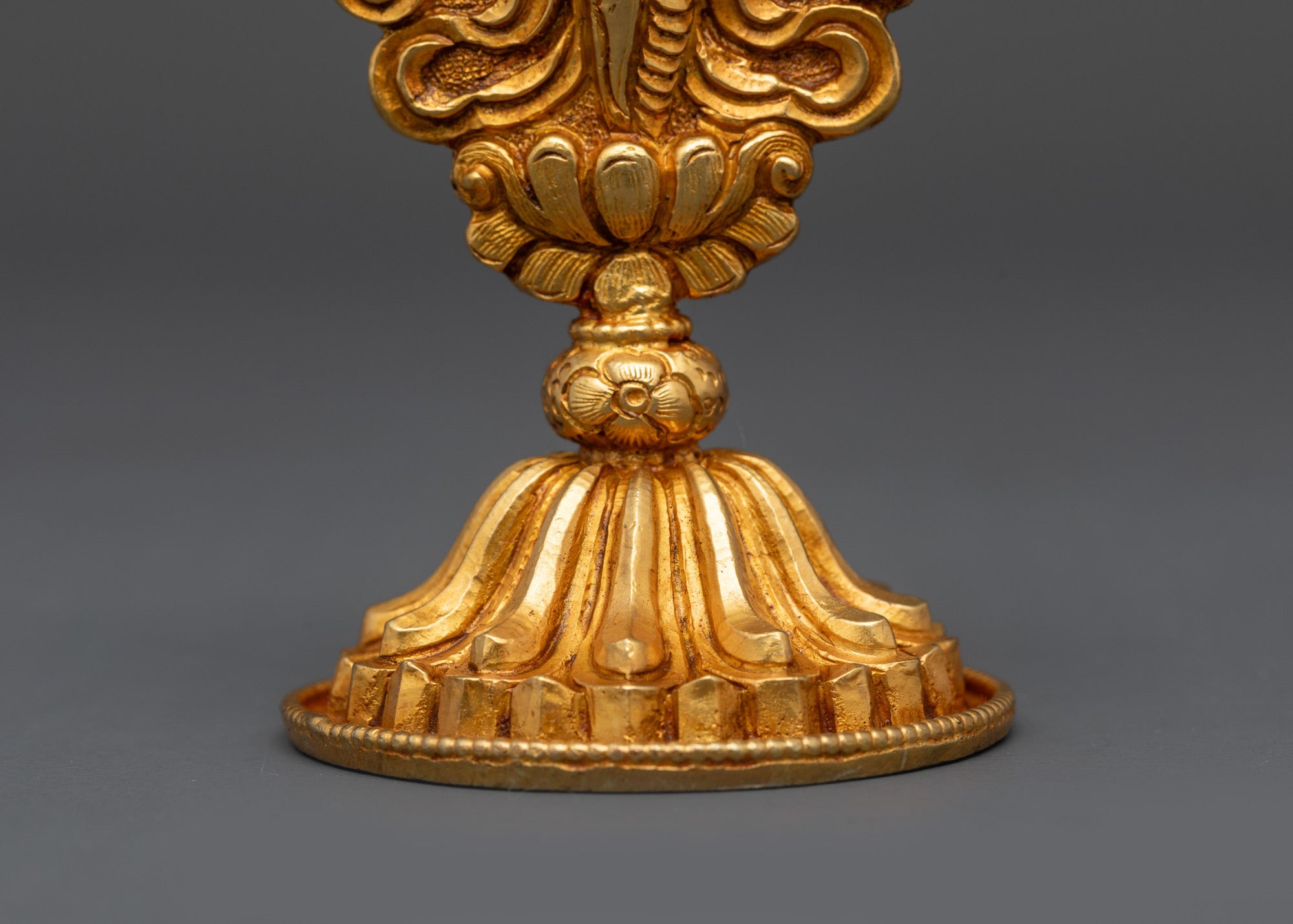 3" Gold Fire-Gilded Ashtamangala Set | Symbol of Universal Harmony