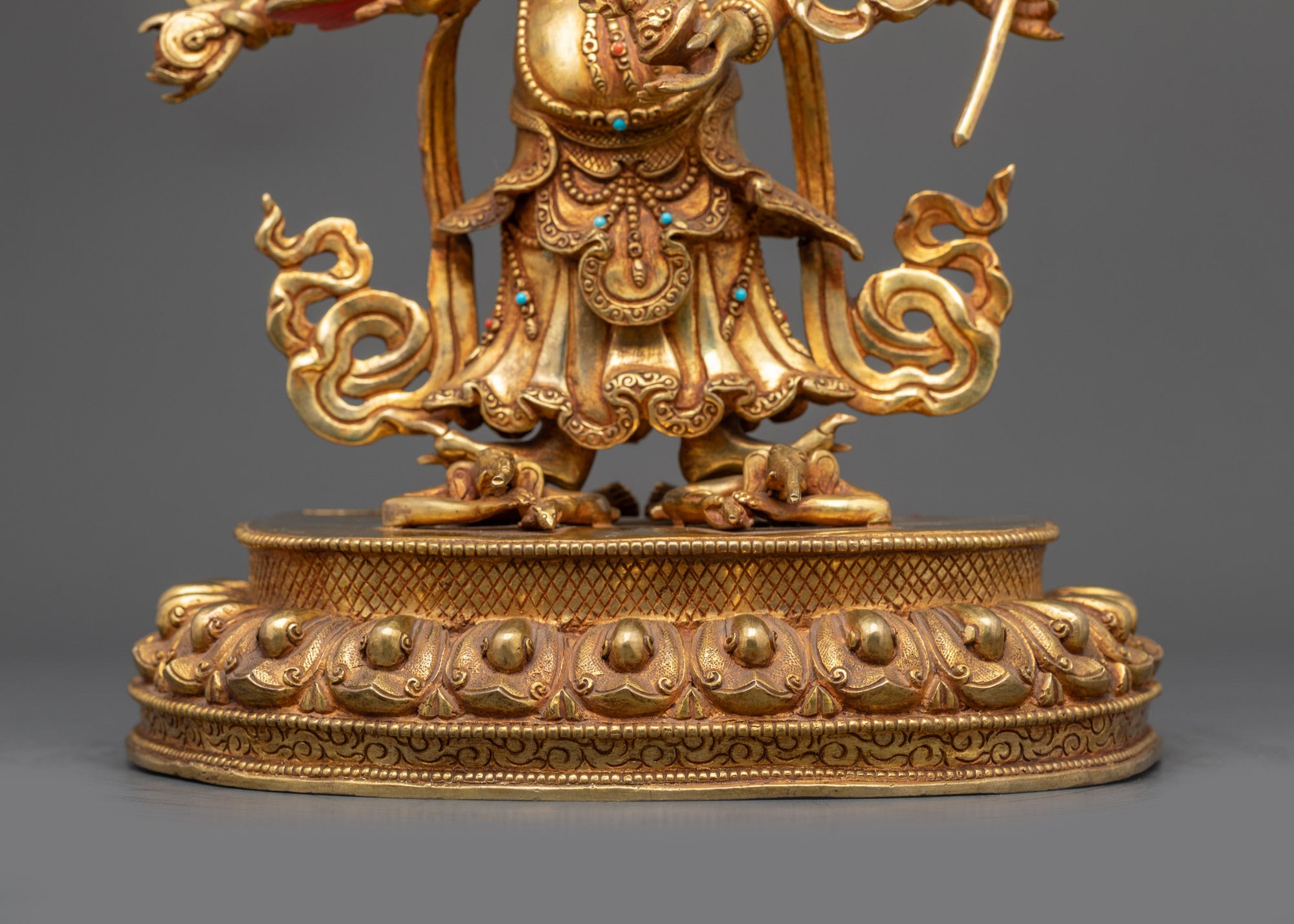Protector White Mahakala Statue | Tibetan Buddhist Mahakala Idol