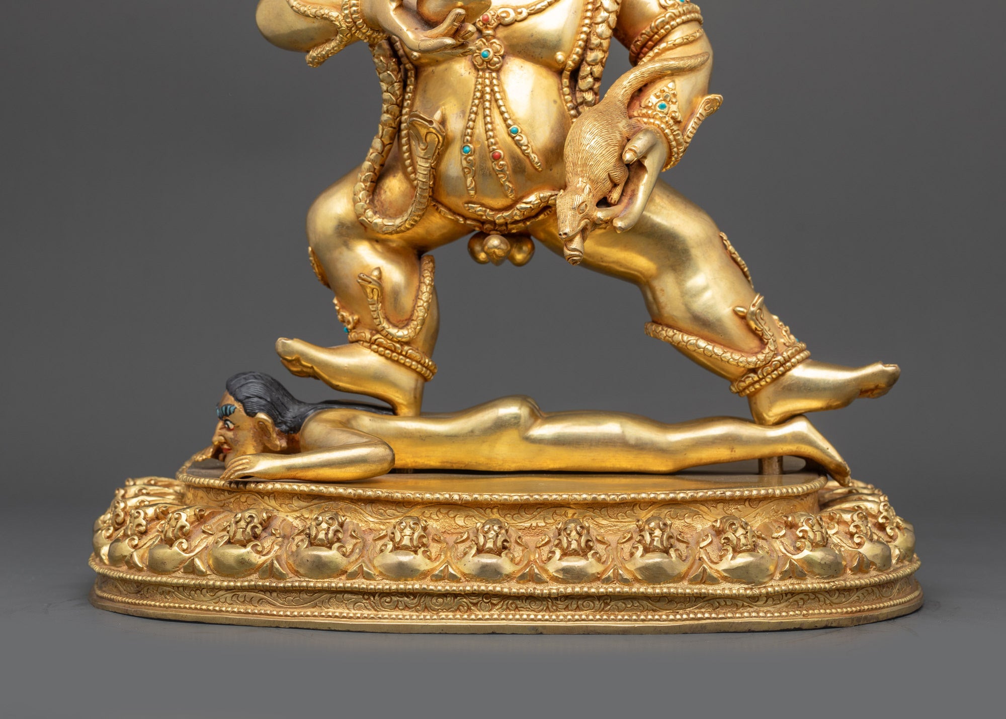 Premium Nagpo Dzambhala Statue | Tantric Buddhist Deity for Abundance