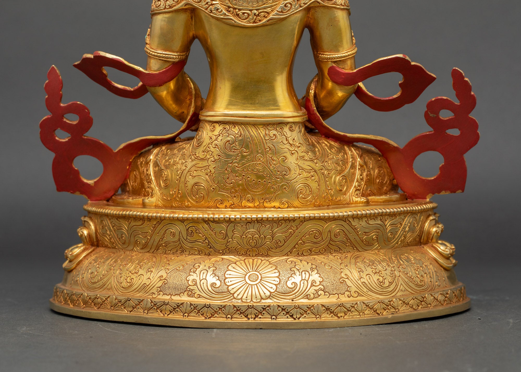 Tibetan Amitayus Statue | Traditionally Handcrafted Copper Sculpture