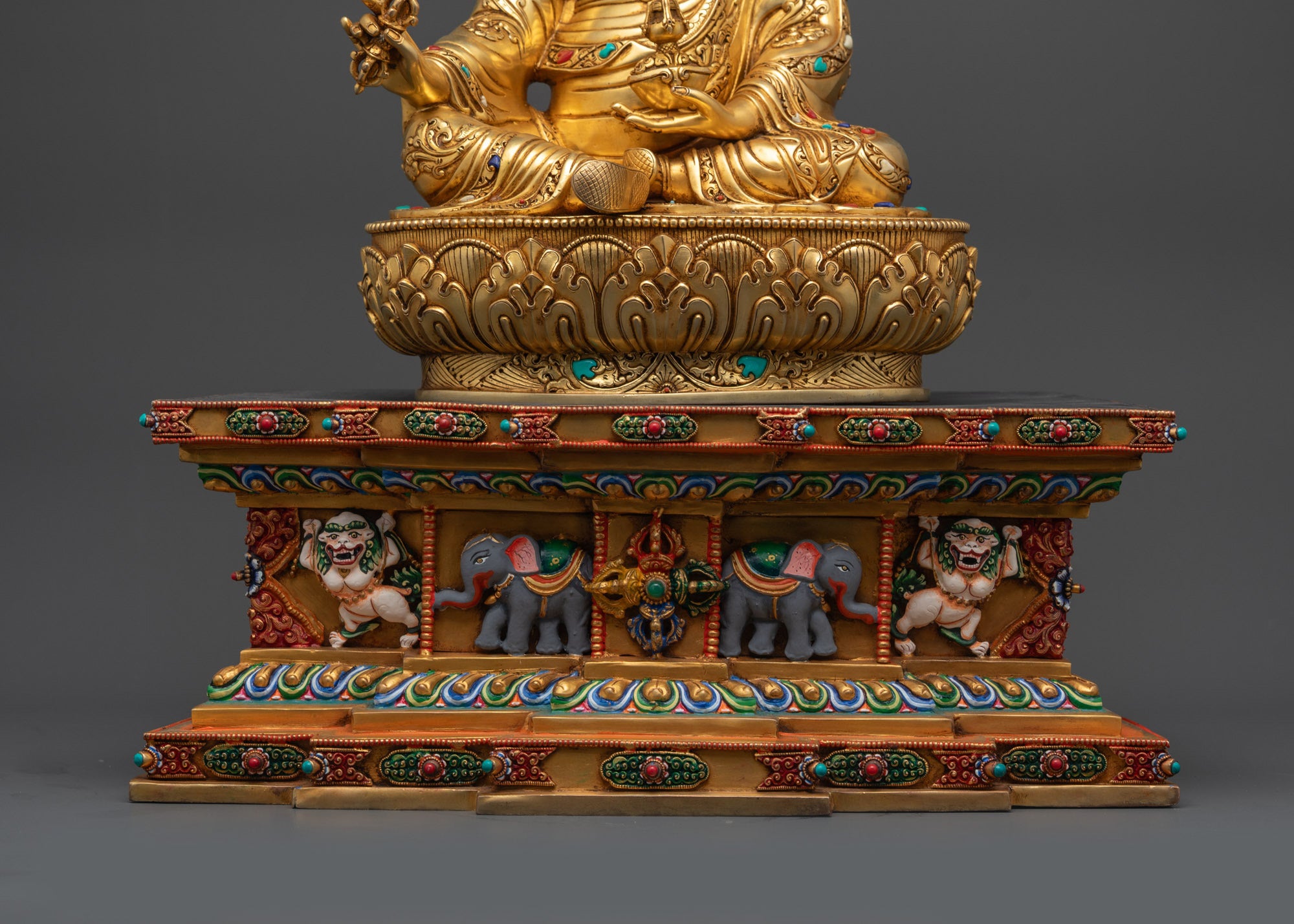 Statue of Guru Padmasambhava on Beautiful Throne | Master of Tantra