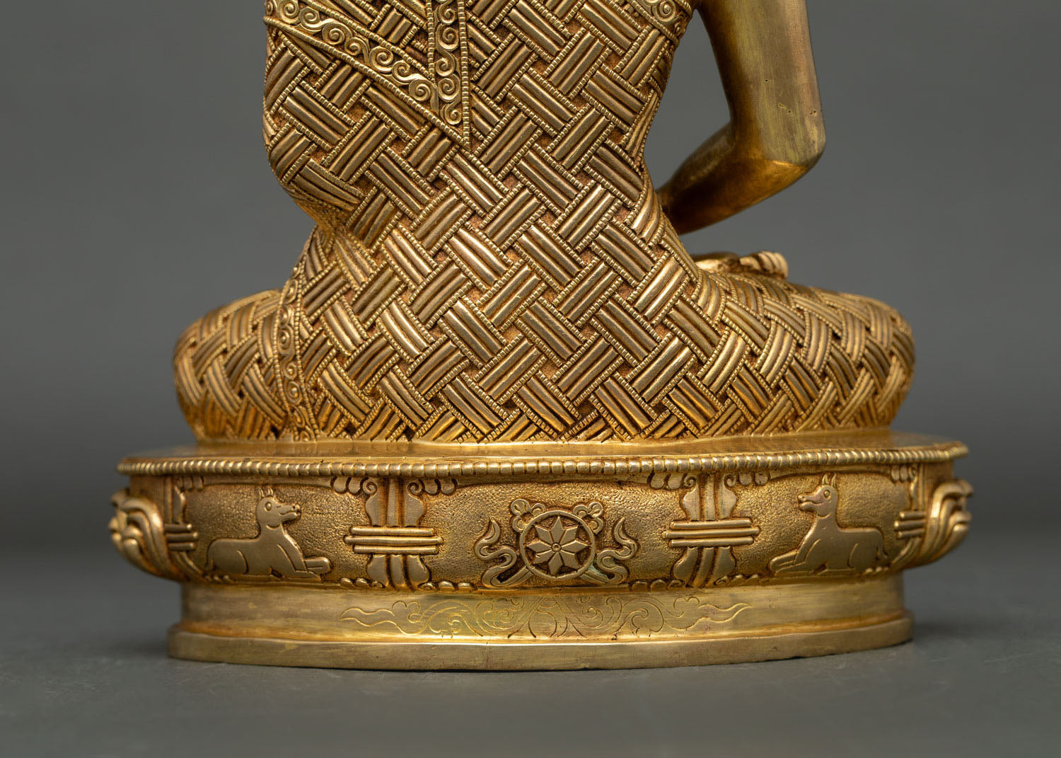Amitabha Buddha Statue | Gold Fire-Gilded Copper Sculpture