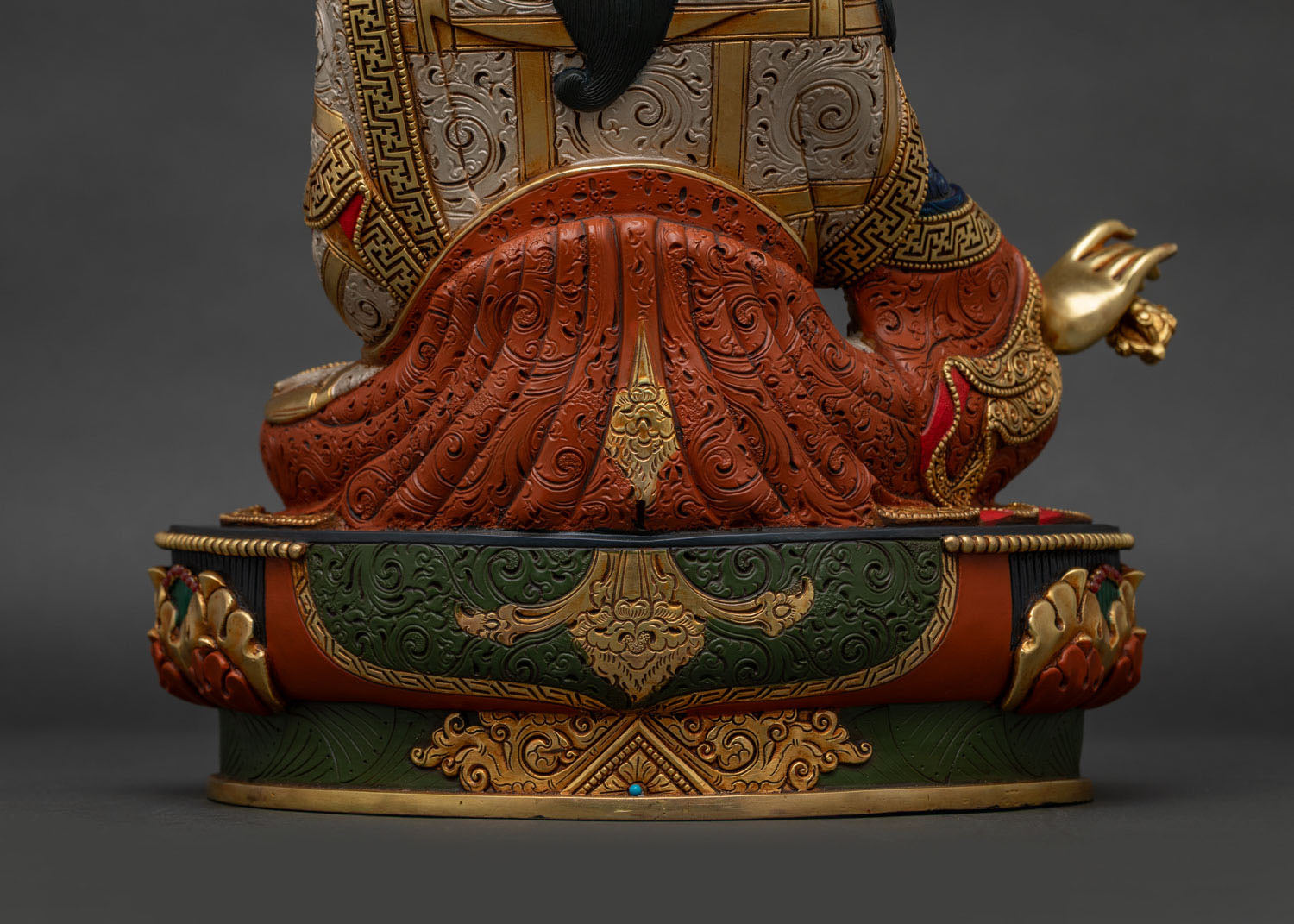 Multicolor Guru Rinpoche Statue | Handcrafted Newari Artwork