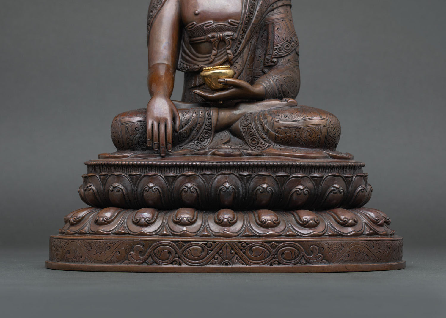 Buddha Statue | Oxidized Copper Meditation Sculpture