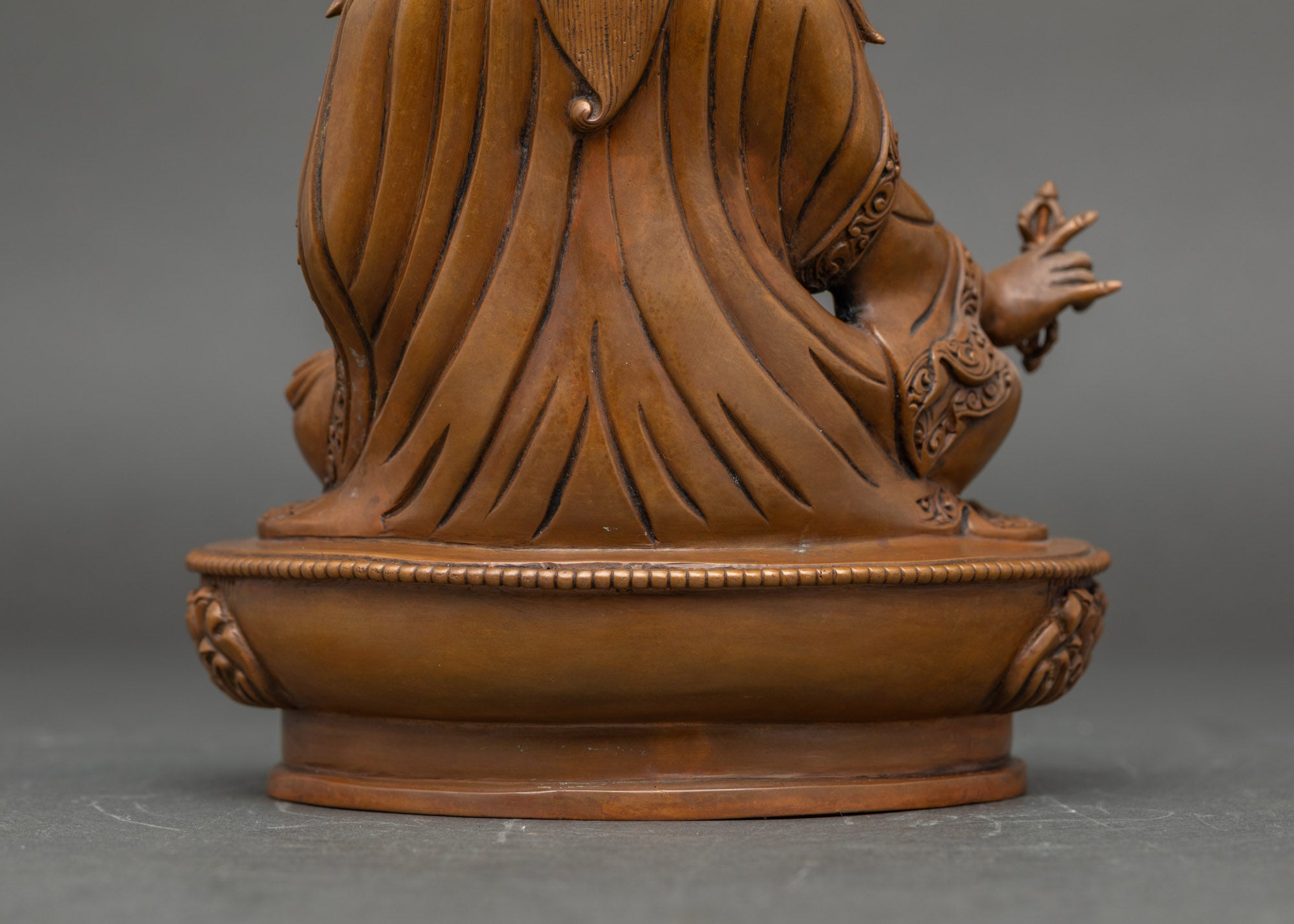 Guru Rinpoche Statue | Artisan-Made Oxidized Copper Sculpture
