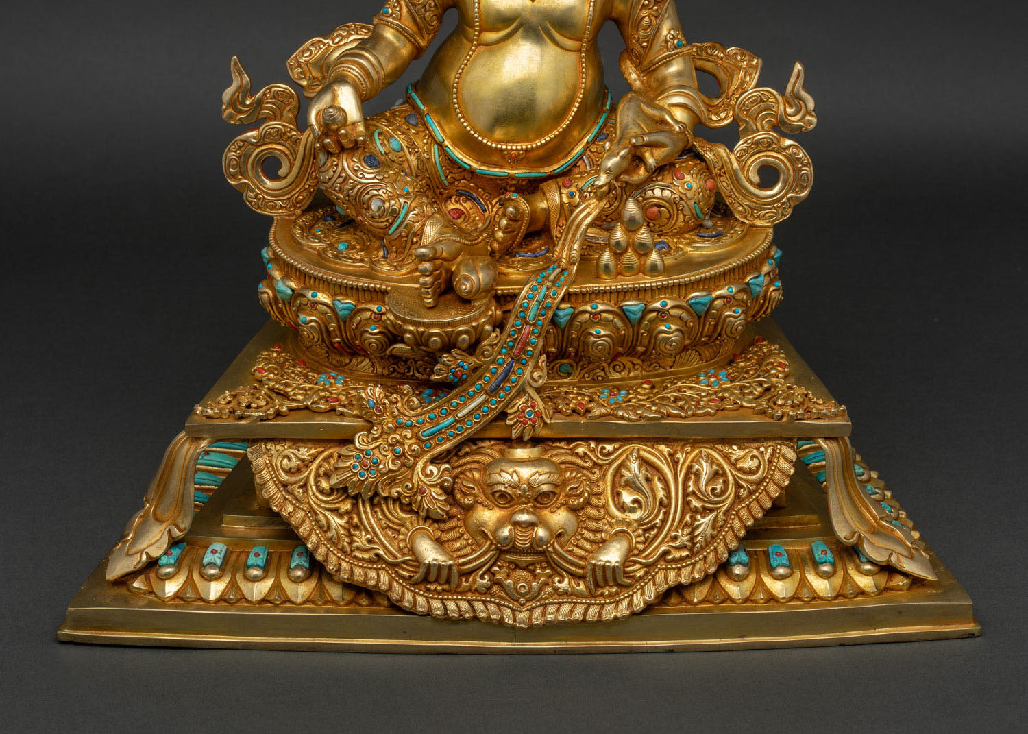 Dzambhala on Throne Statue | Buddhist Guardian of Wealth & Abundance