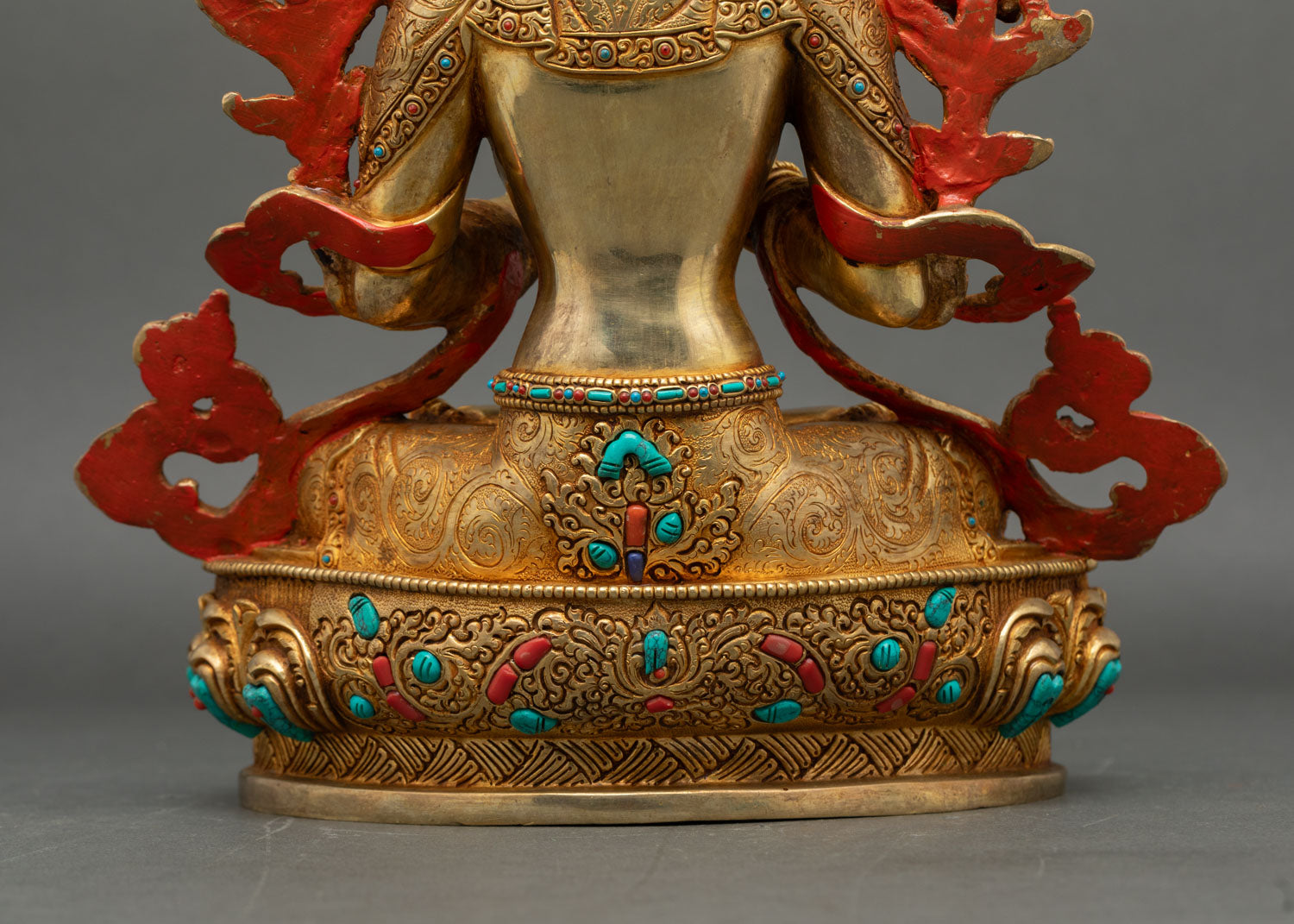 Manjushri Statue – Handcrafted 24K Gold Gilded Buddhist Art
