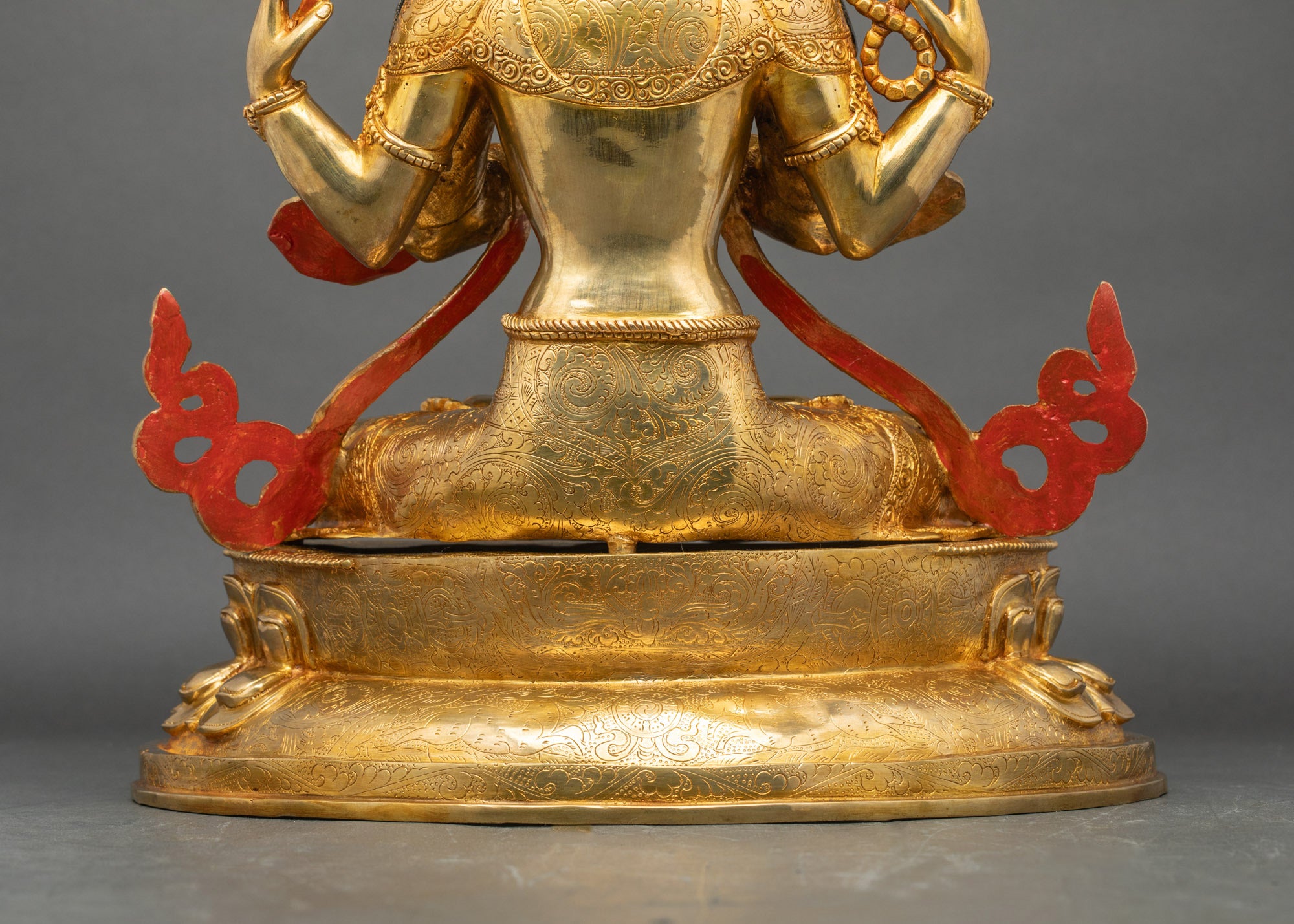 Sacred Chenrezig Statue | Four-Armed Avalokiteshvara Art from Nepal