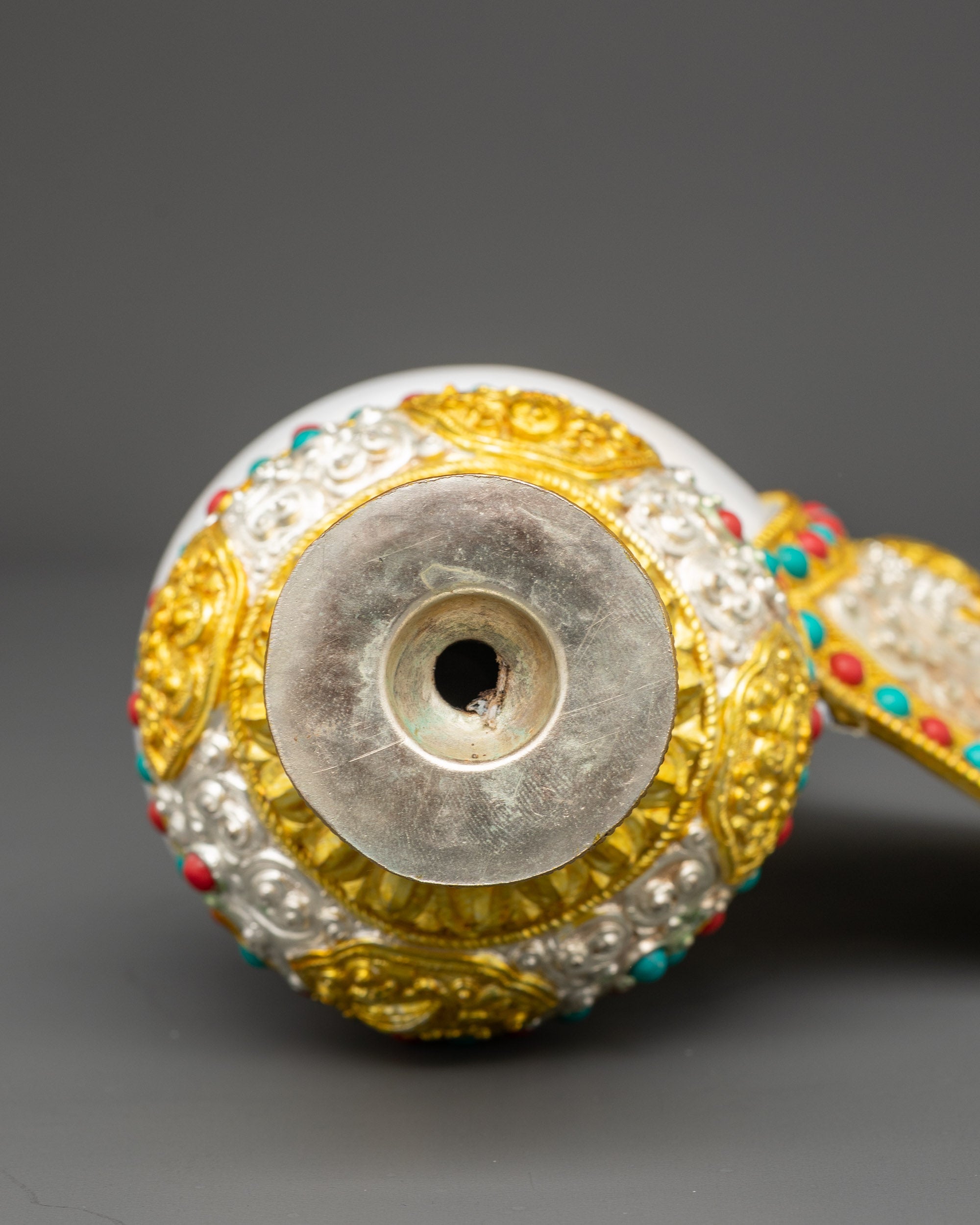 Decorative Ritual Conch Shell - Sacred Dharma Sound Symbol