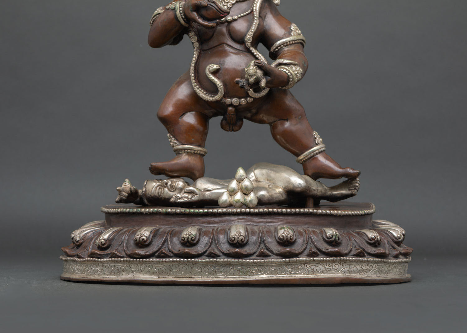 Fine Black Dzambhala Statue | Handmade Buddhist Treasure
