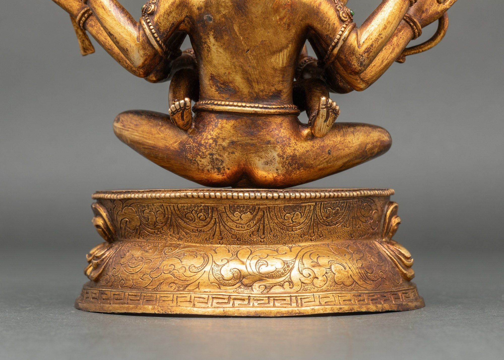 Manjuvajra Statue | Vintage Finish Buddhist Sculpture