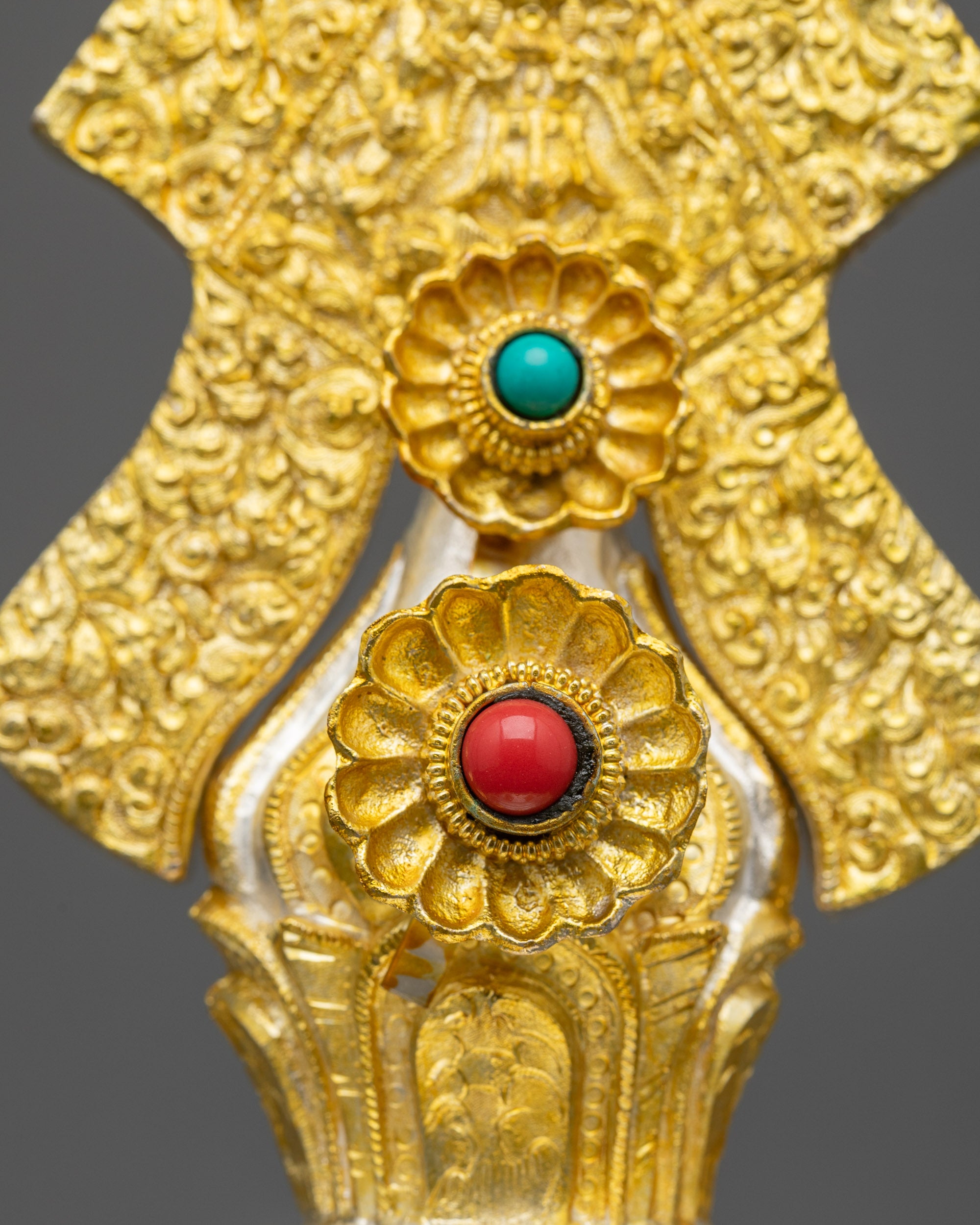 Tibetan Copper Torma Offering | Ritual Element for Buddhist Altars