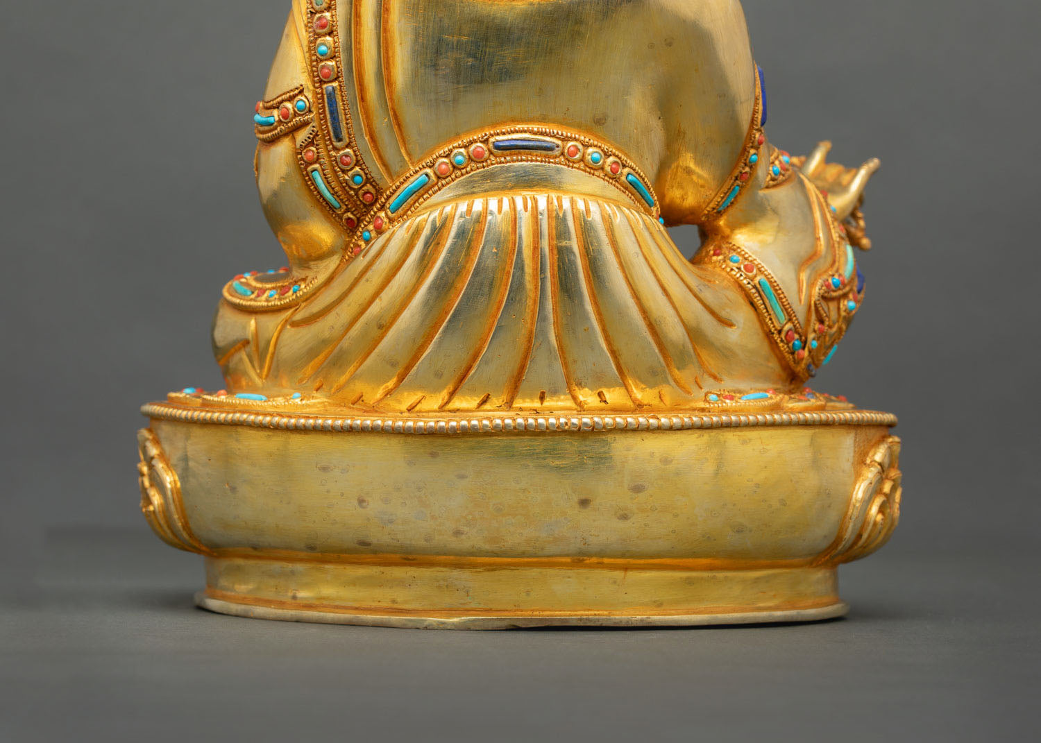 Guru Rinpoche Statue | Handcrafted Gold Fire-Gilded Copper Art