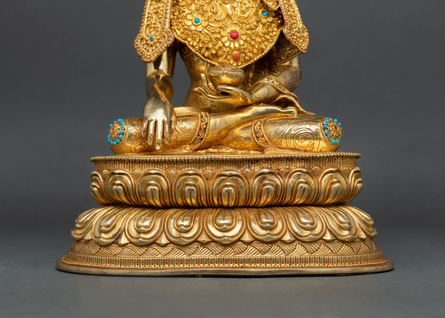 Jowo Rinpoche Statue | 24K Gold Gilded Tibetan Sacred Art