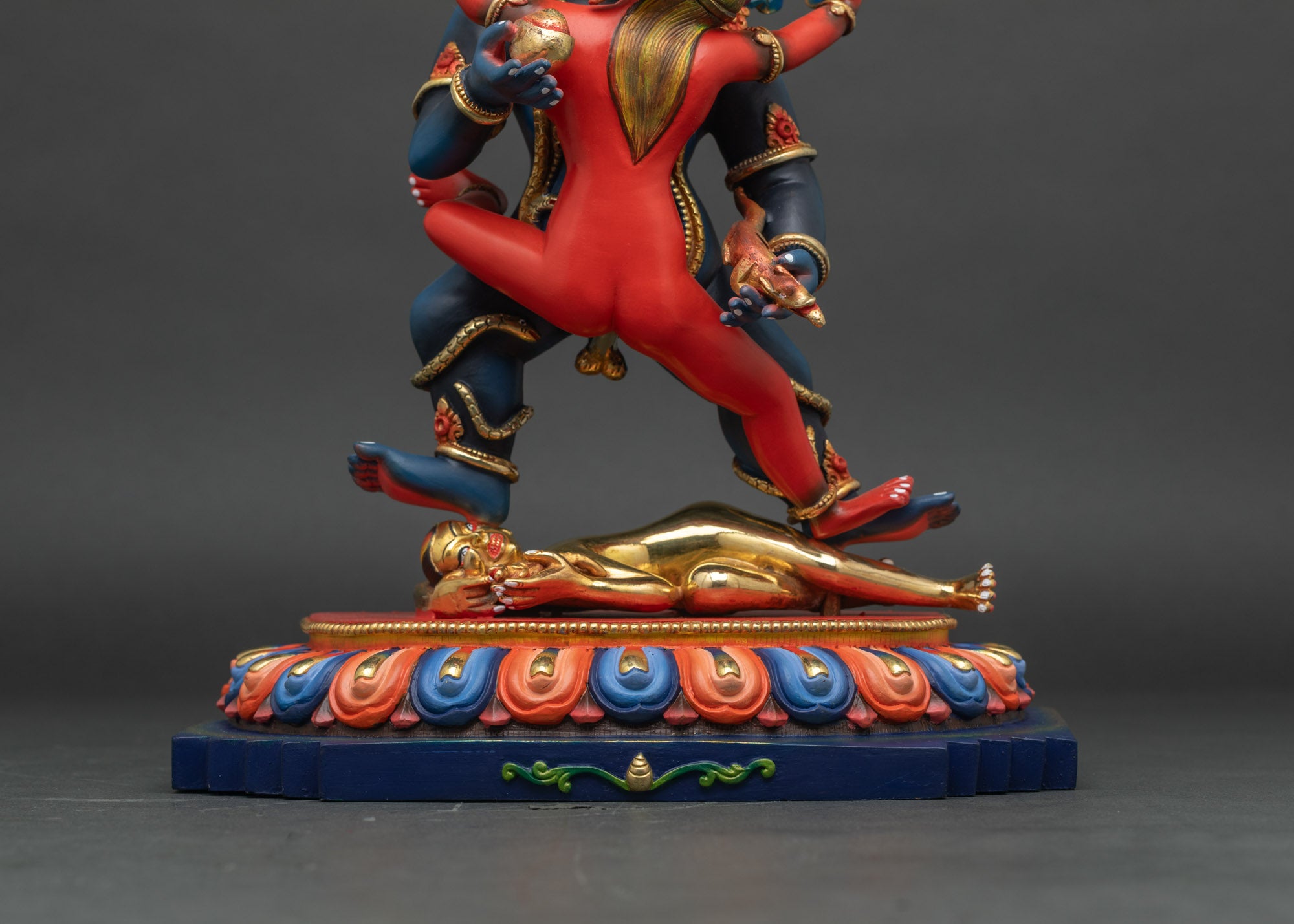 Colorful Black Dzambhala Statue | Protector of Wealth & Prosperity