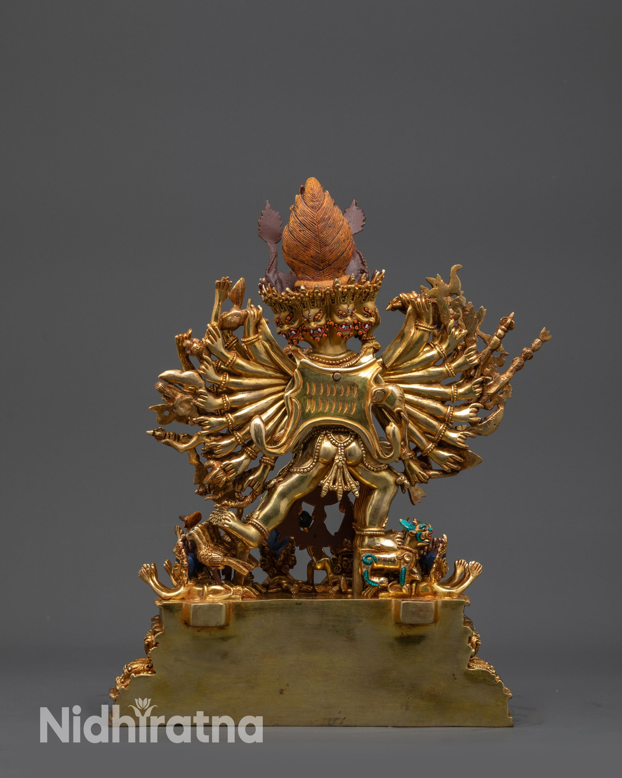 Fierce Wrathful Deity Yamantaka Statue with his Yab-Yum | Buddhist Art