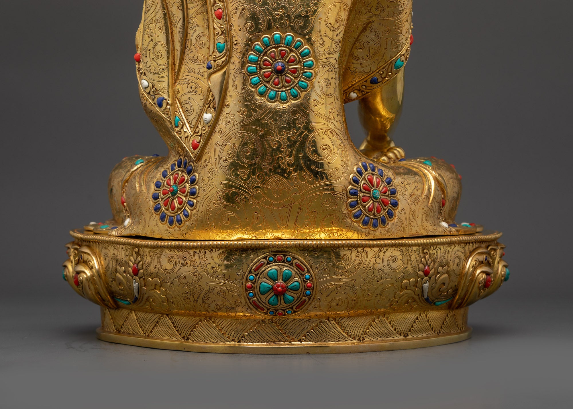 Lord Gautama Buddha Statue | Gold-Gilded Meditating Shakyamuni Buddha