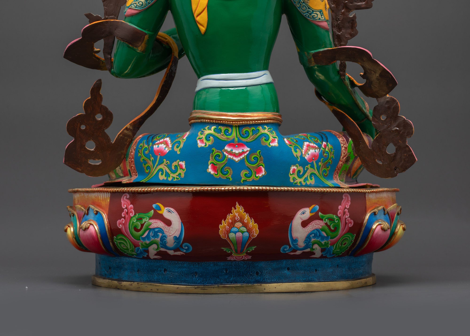 Divine Green Tara Statue | Hand-Carved Buddhist Goddess of Liberation