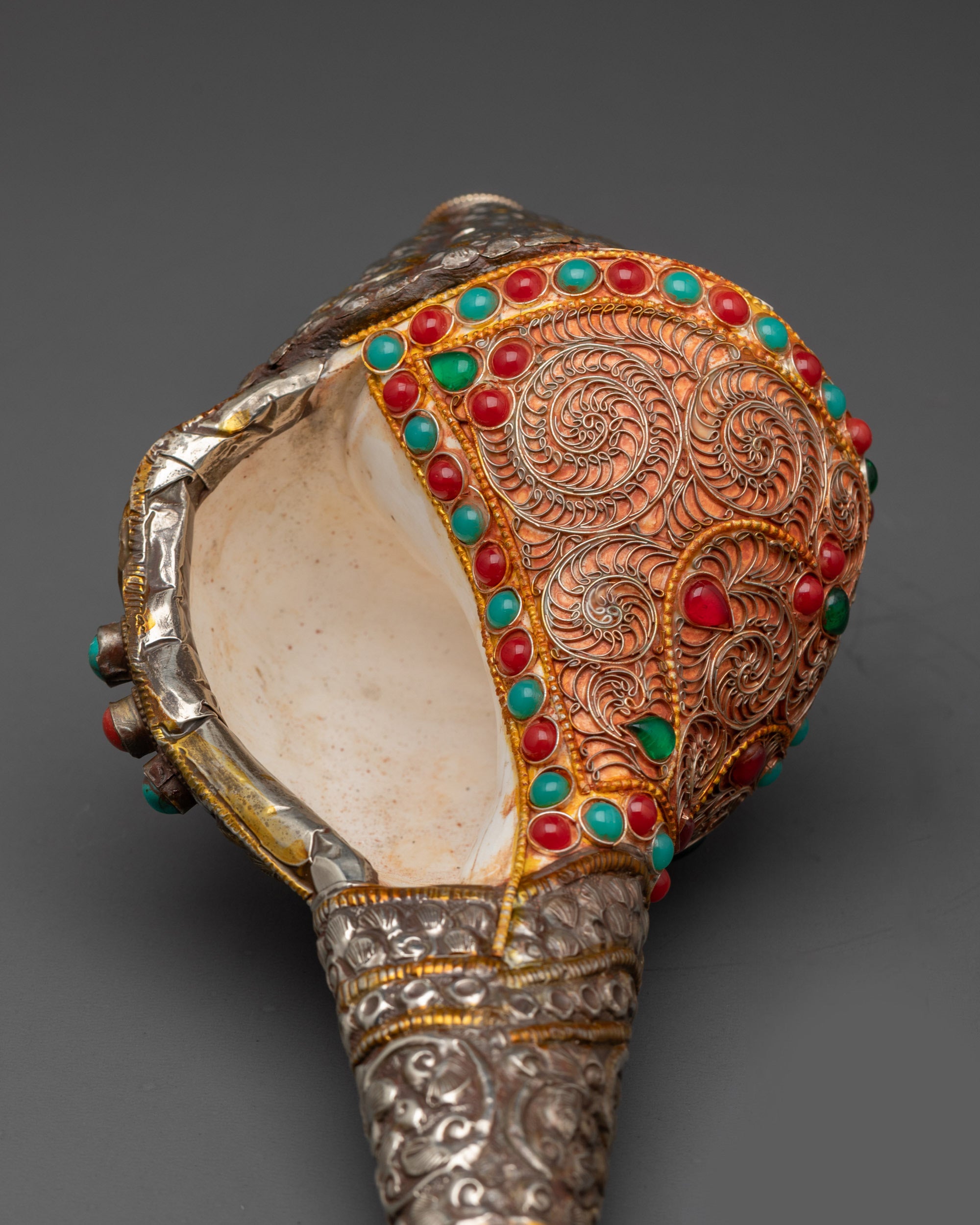 Tibetan Conch Shell | Sacred Shankh for Worship & Spiritual Offerings