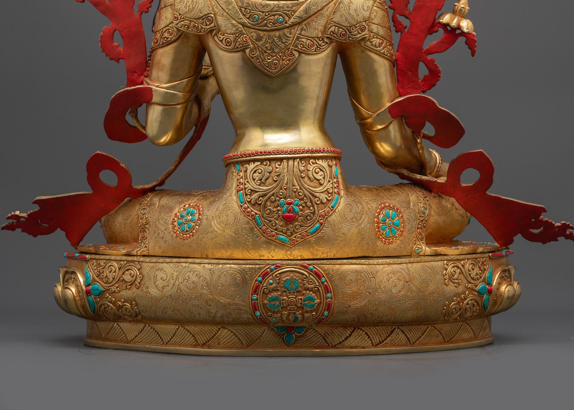 Buddhist Gold-Gilded Premium Green Tara Statue | Handicrafted in Nepal