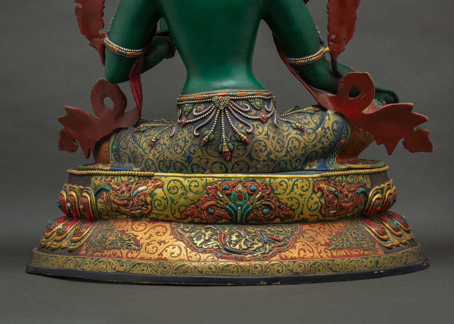 33 Inch Tall Green Tara Statue | Traditionally Crafted Buddhist Figure
