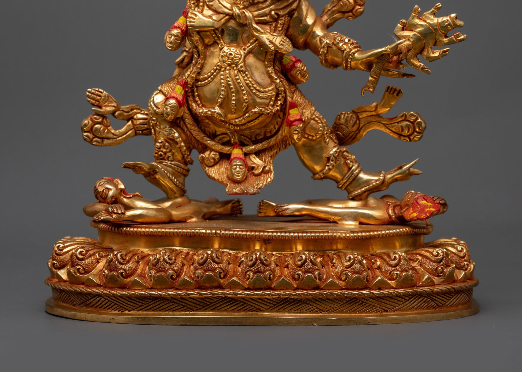 Hand-Carved Guru Dragpo Sculpture | Fierce Form of Guru Rinpoche