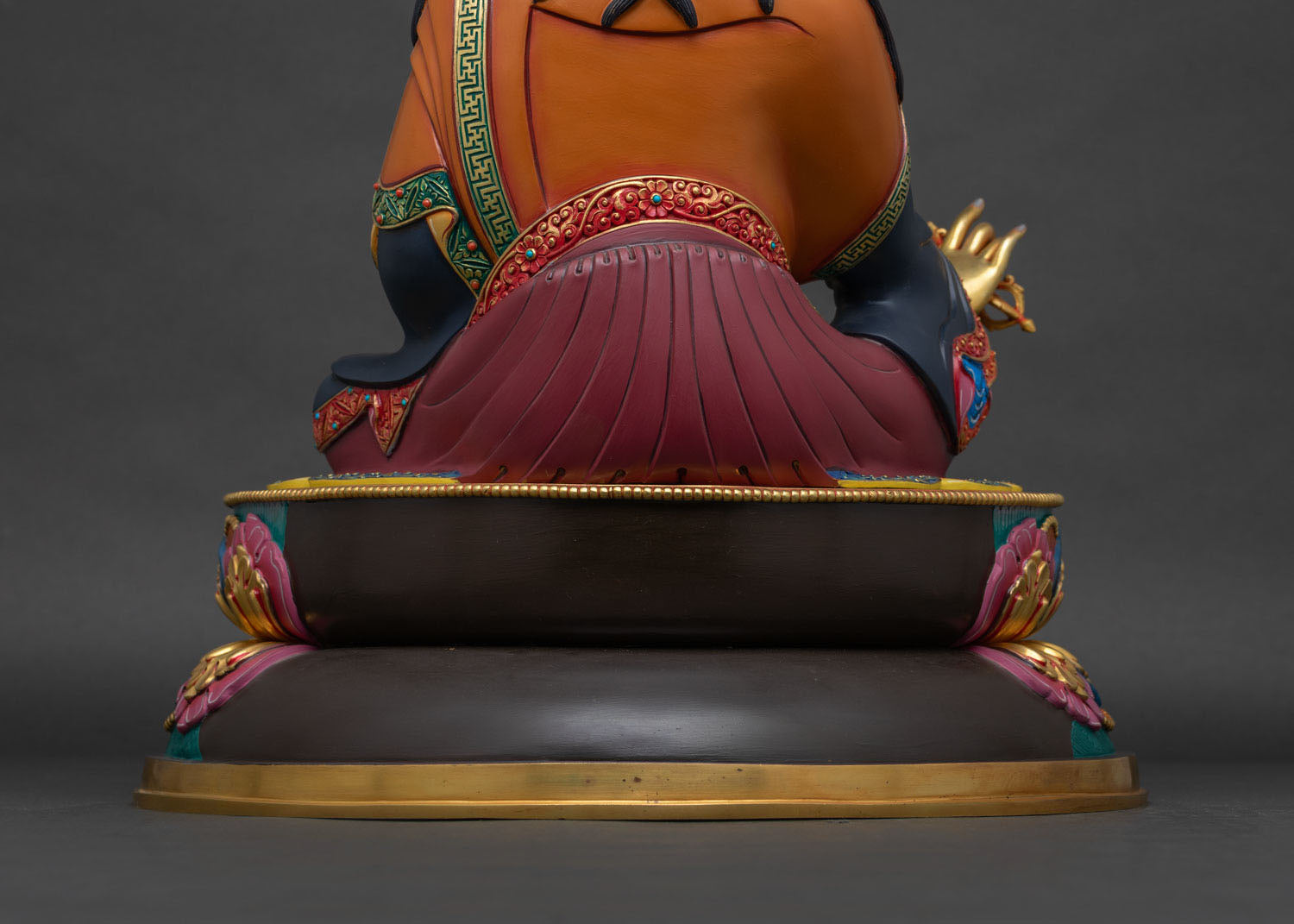 Guru Rinpoche Statue (50cm) | Hand-Painted Buddhist Copper Sculpture