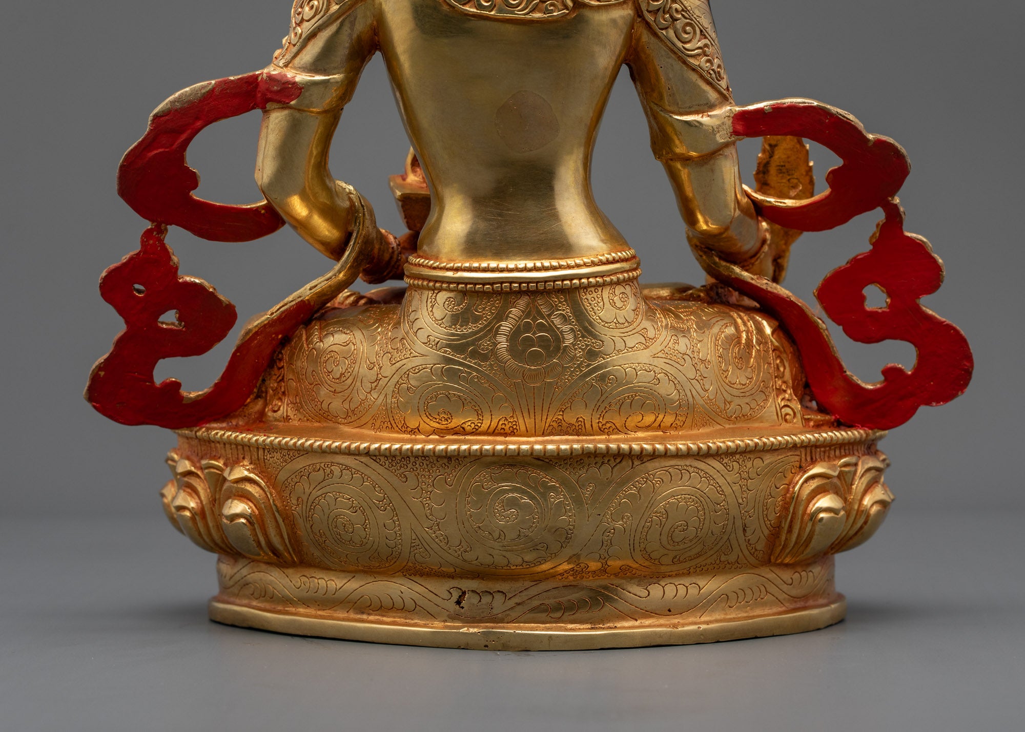 Gold-Gilded Ksitigarbha Statue | Traditional Buddhist Art from Nepal