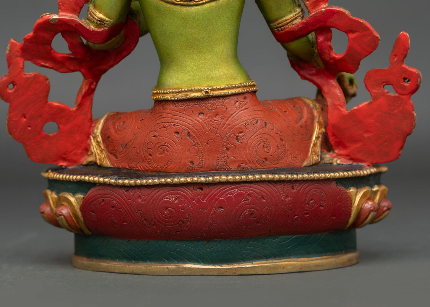 Green Tara Goddess Sculpture | Authentic Nepalese Artwork