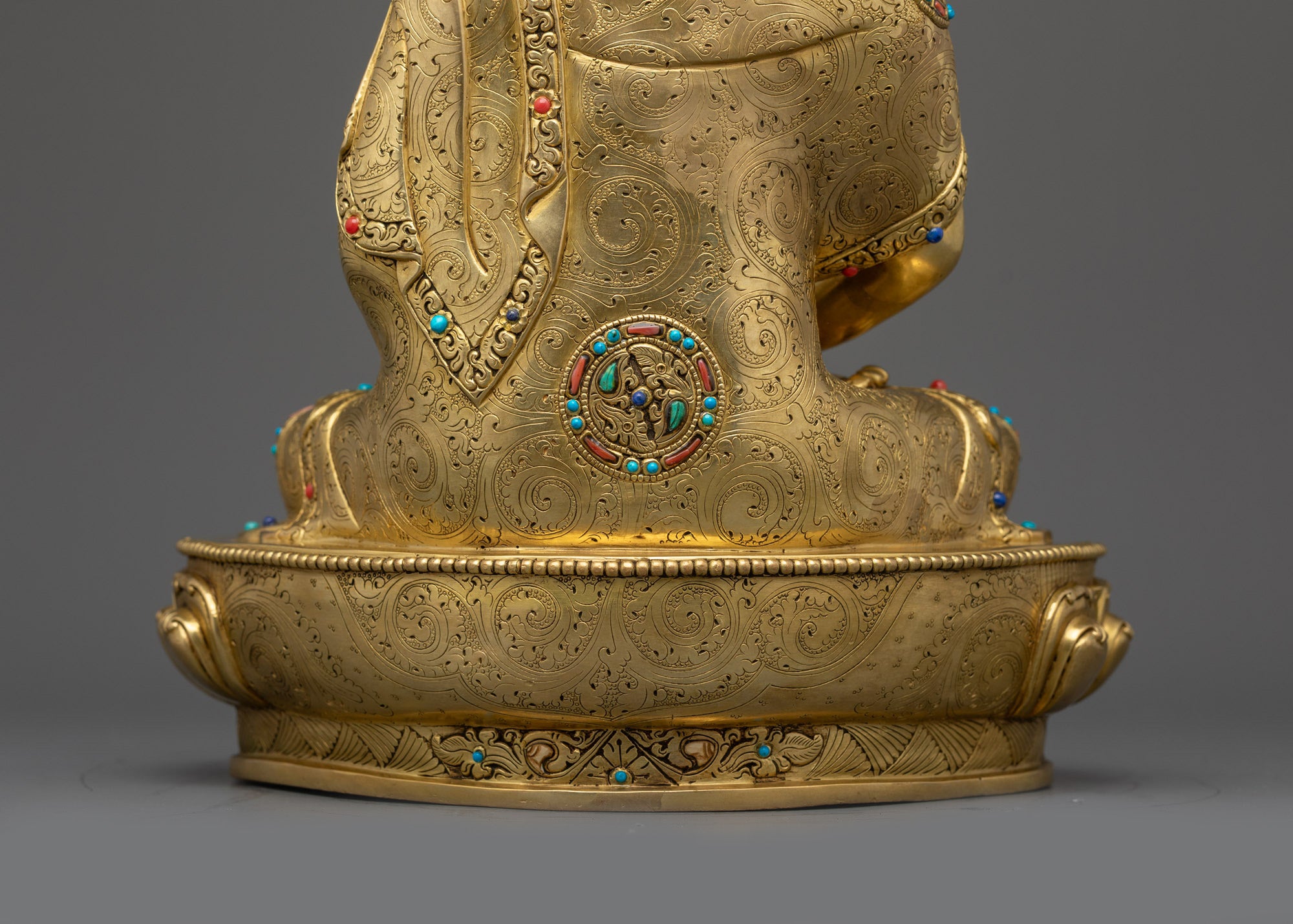 Traditional Amitabha Buddha Statue with Lotus Throne