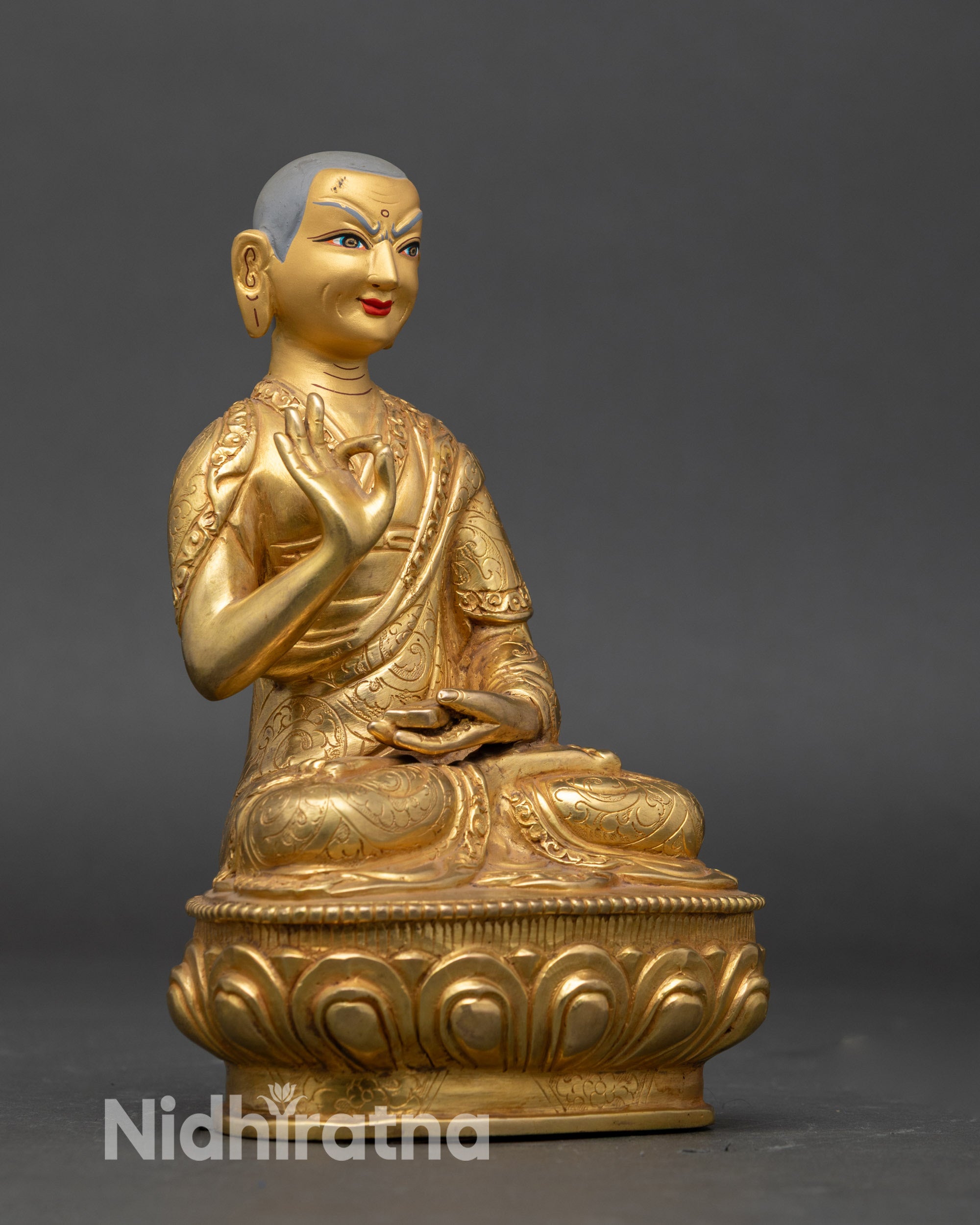 Tsongkhapa Statue Set with Two Disciples | Lost-Wax Craftsmanship