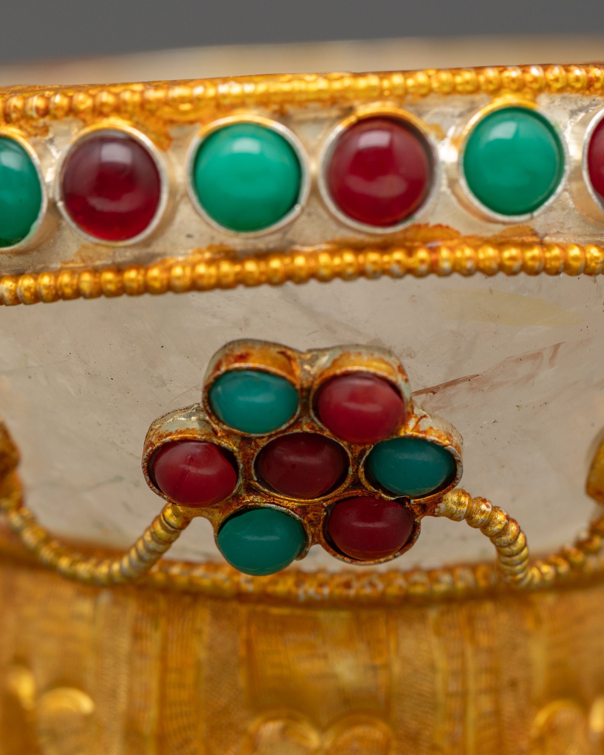 Tibetan Kapala | Gold-Plated Ritual Skull Bowl for Tantric Offerings