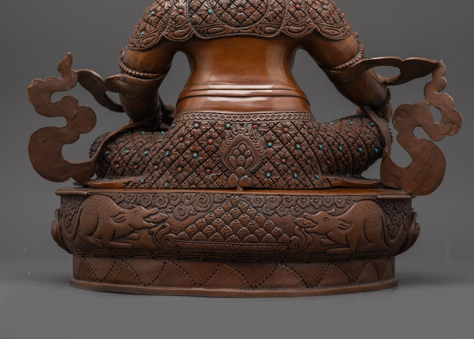 Handcrafted Yellow Dzambhala Statue – God of Wealth from Nepal