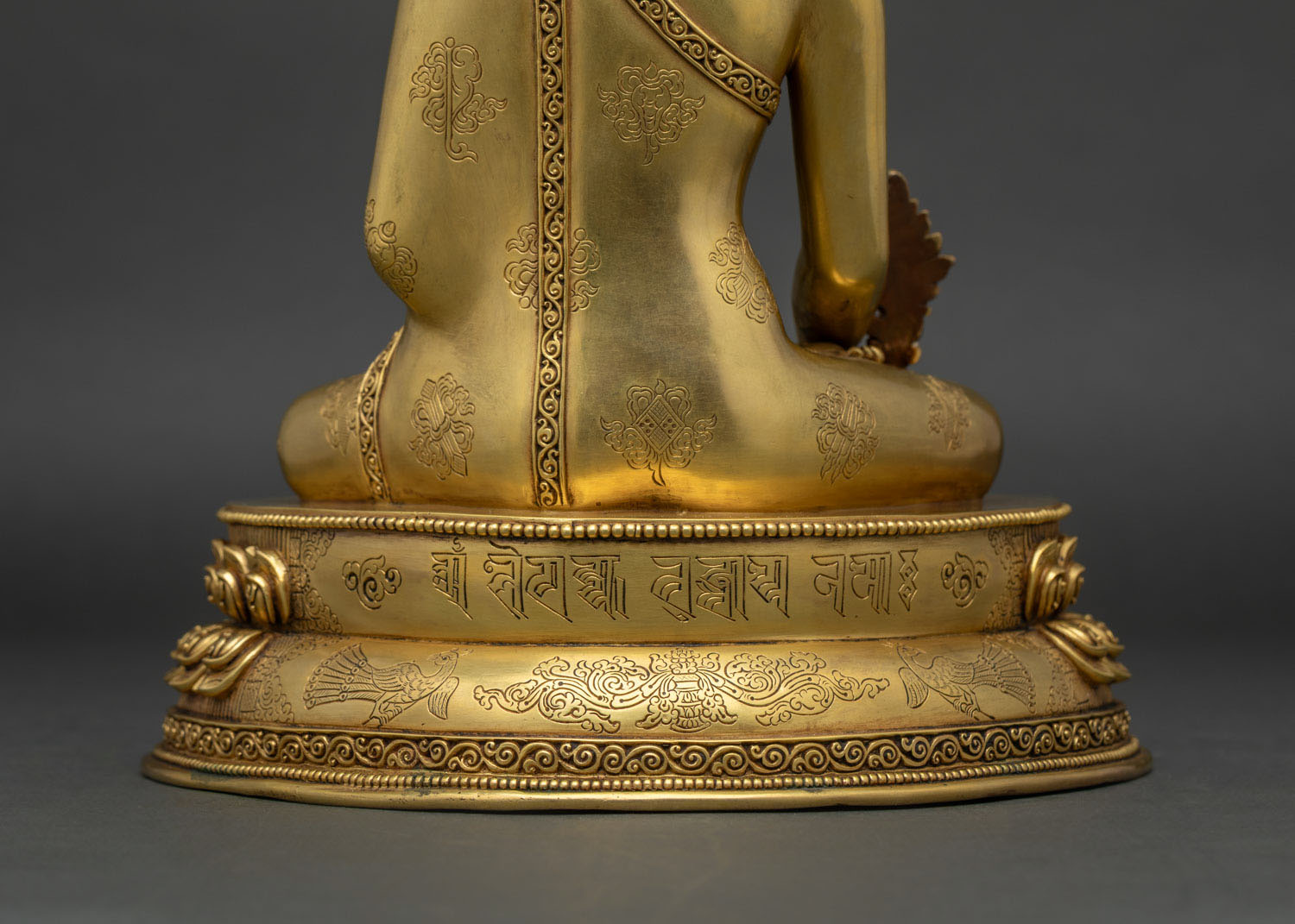 Crowned Three Buddha Set Statue | Traditional Newari Craft & Art