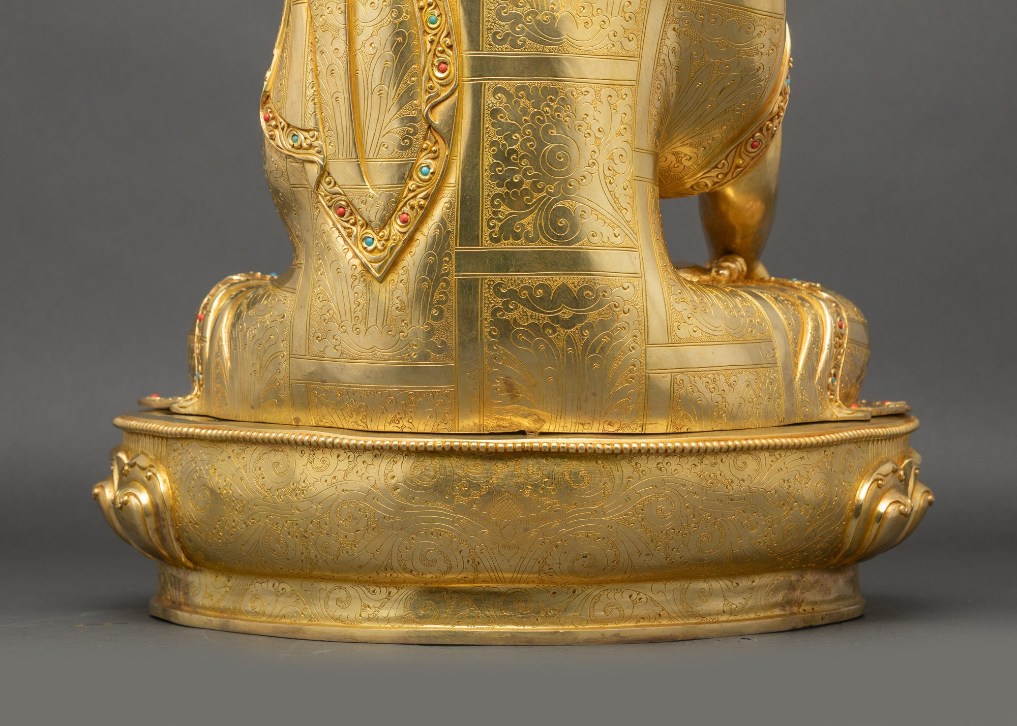 Golden Shakya Thubpa Sculpture | Enlightened Sage of the Shakya Clan