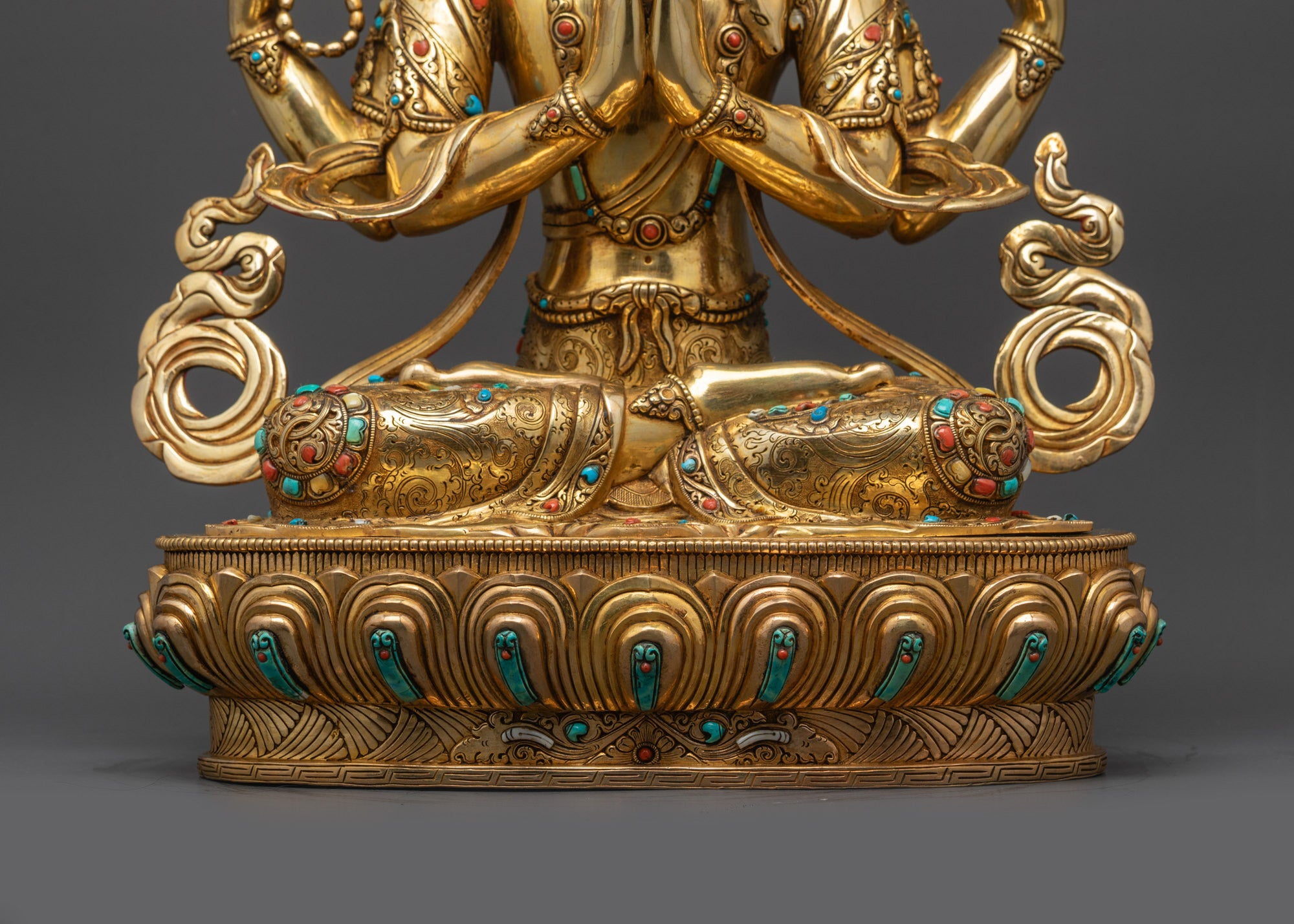 Sacred Four-Armed Chenrezig Statue | Deity of Infinite Compassion