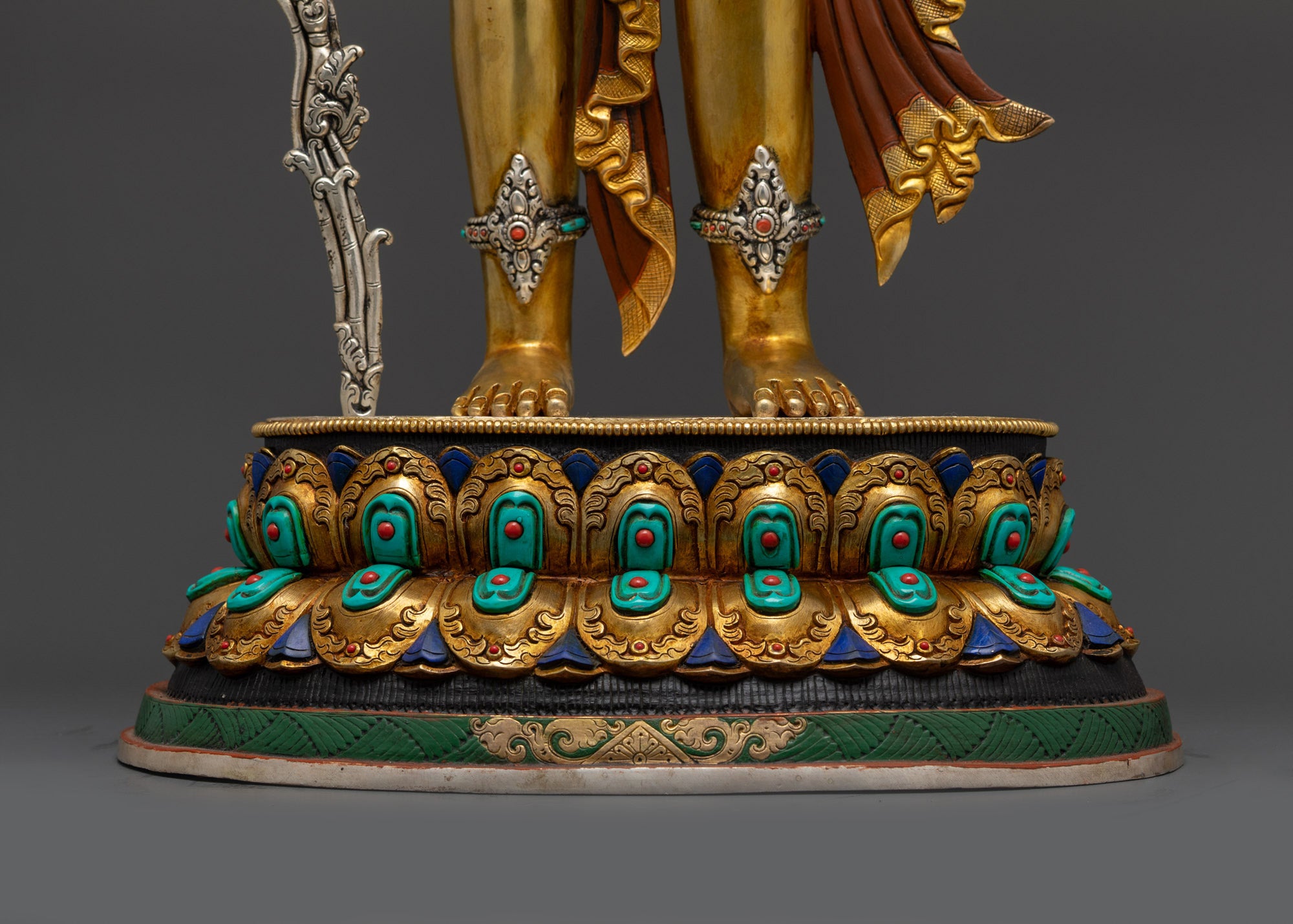 24K Gold Fire-Gilded Lokeshwor Sculpture | The Lord of all Realms