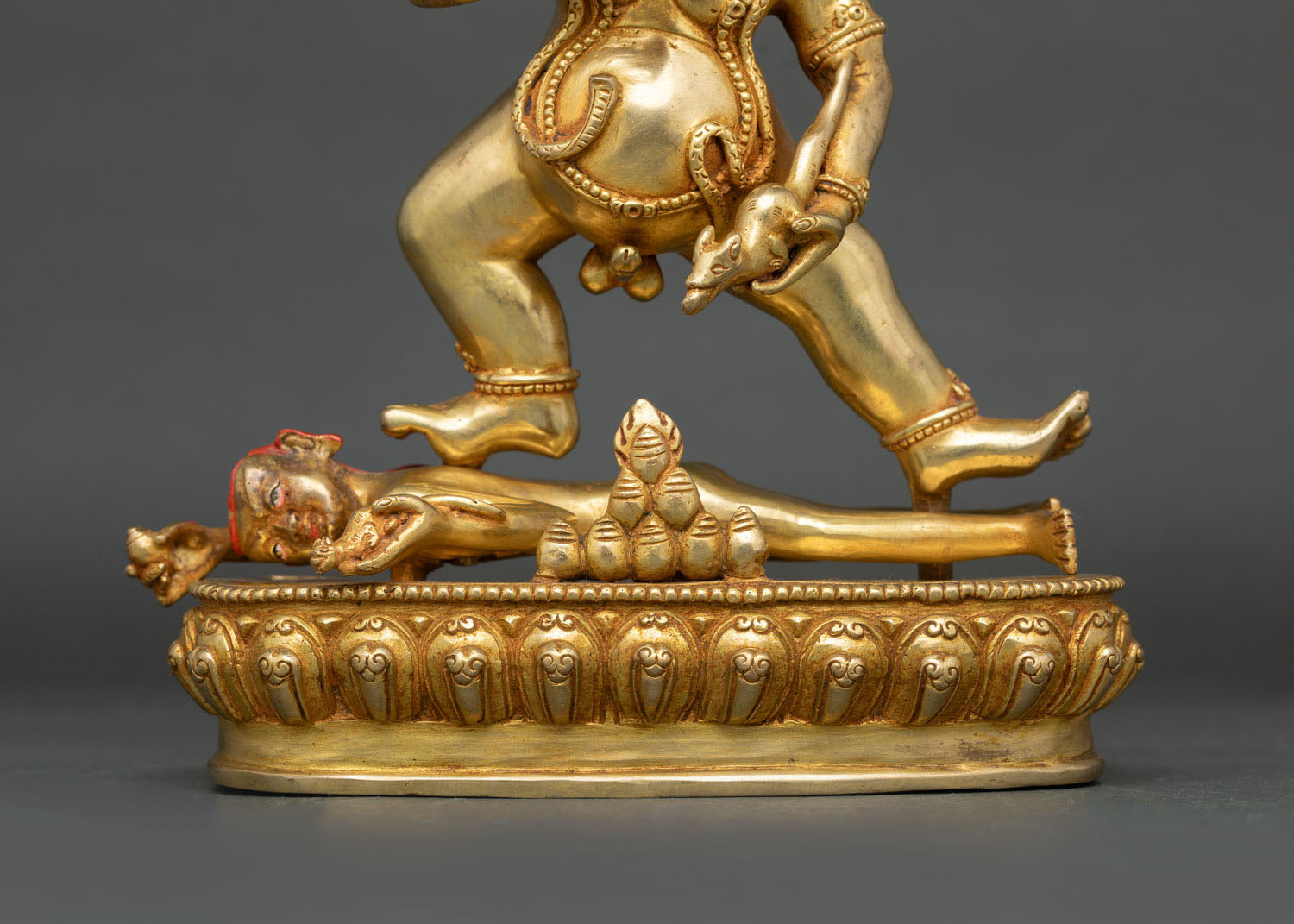Black Dzambhala Statue | Wealth Protector Deity Art