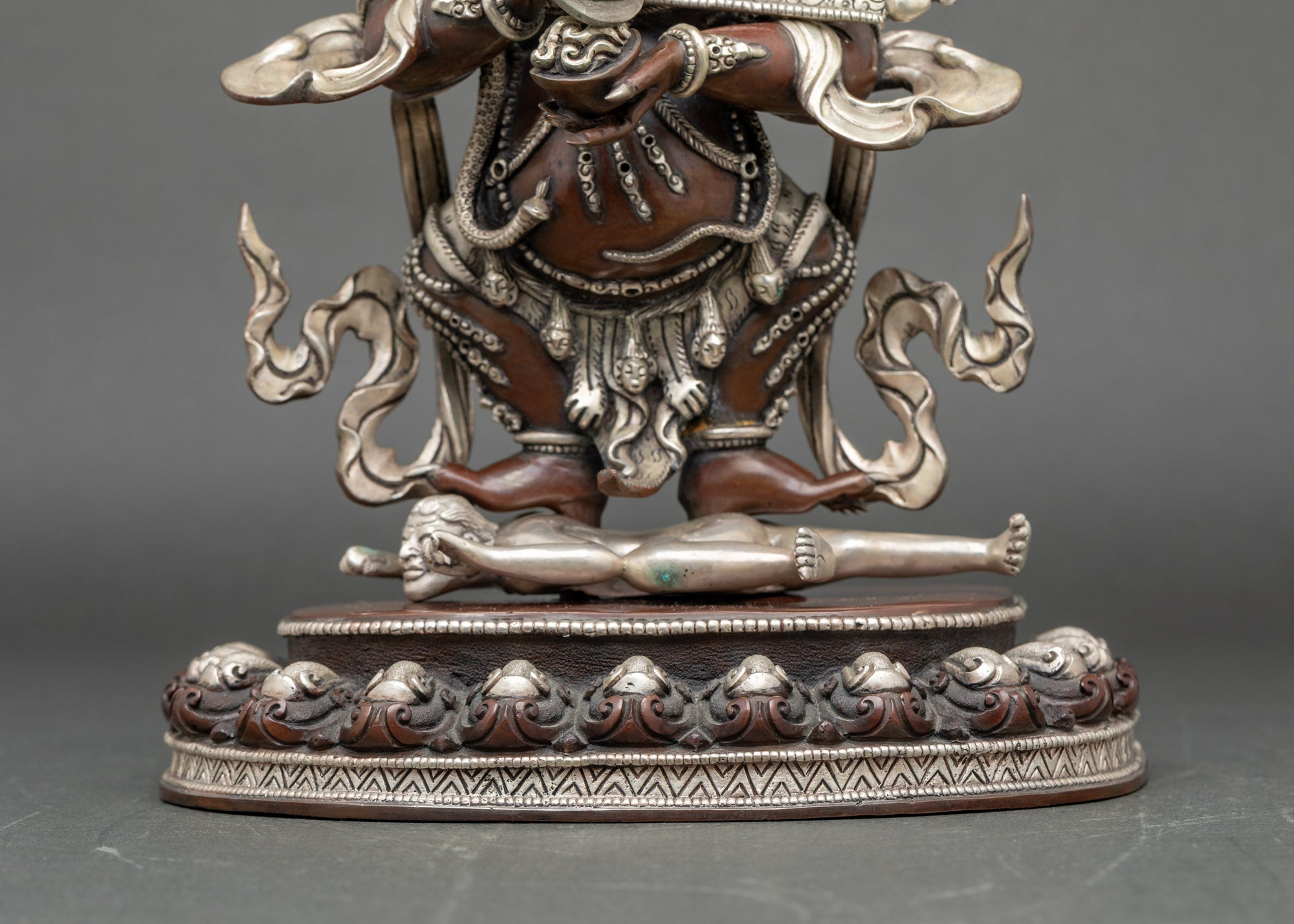 Sakya Mahakala Copper Statue | Traditional Nepalese Tantric Protector