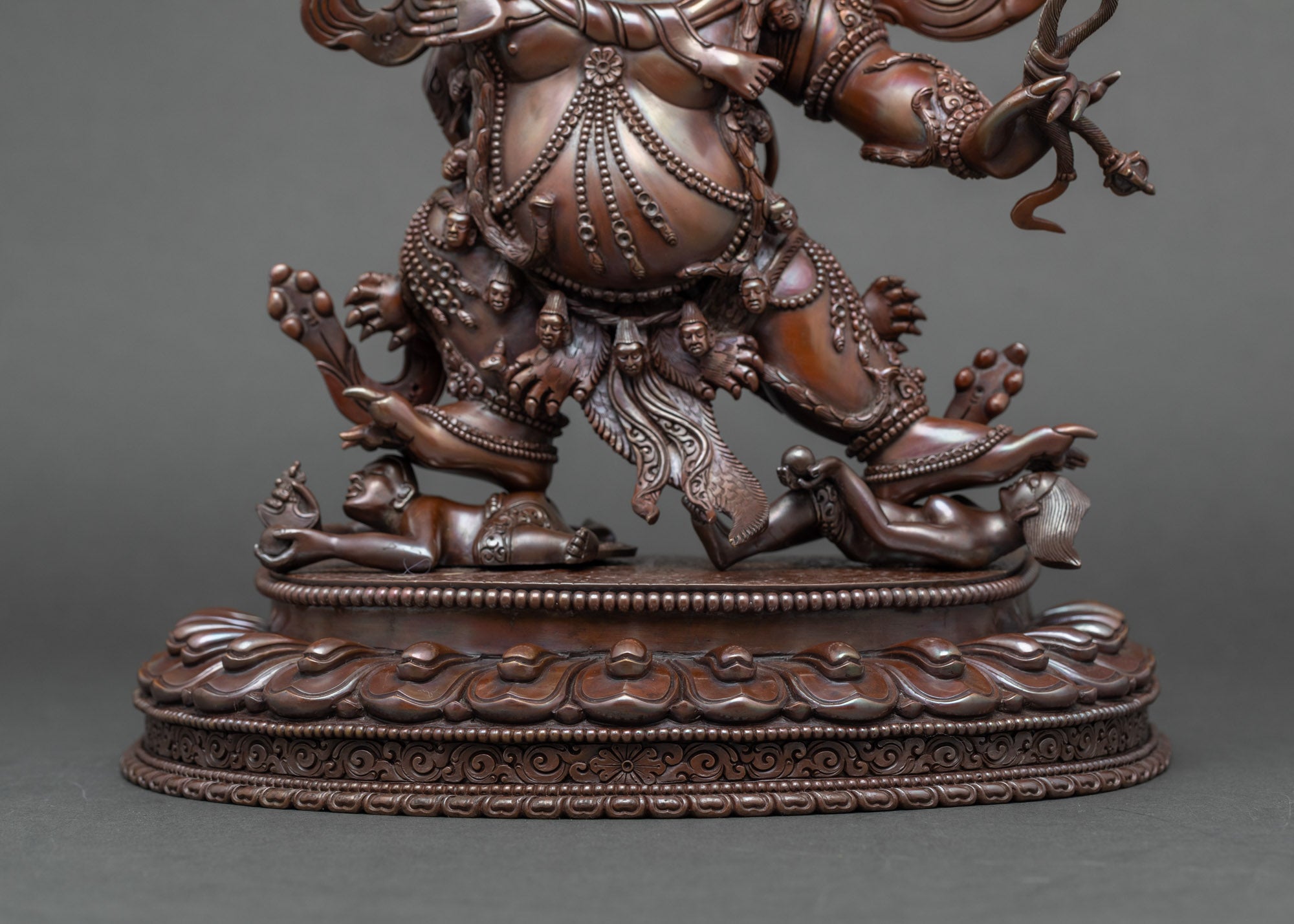 Buddhist Hayagriva Statue | Oxidized Copper Artwork from Nepal