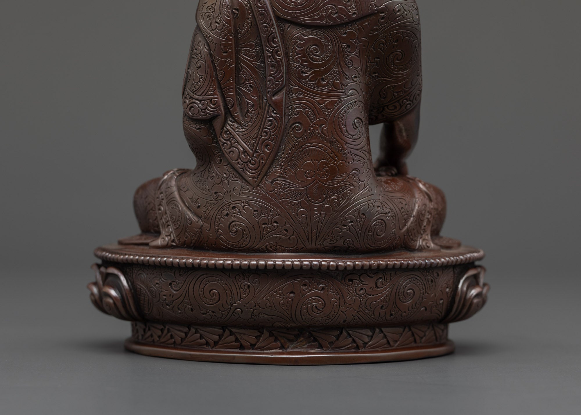 Oxidized Buddha Mitrugpa Statue | Buddhist Sculpture from Nepal