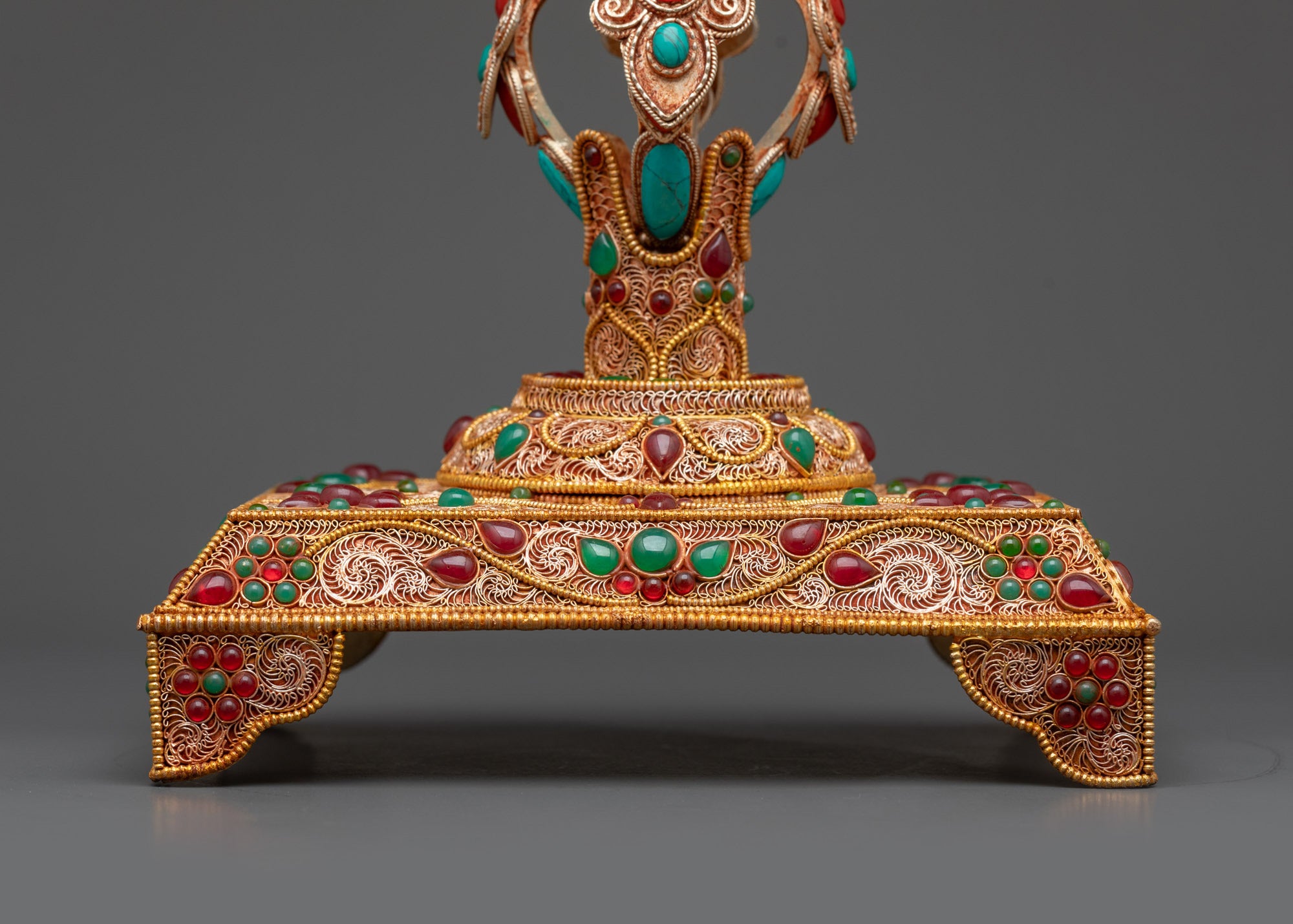 13" Enthroned Bishwo Vajra | Handcrafted Nepalese Ritual Artifact