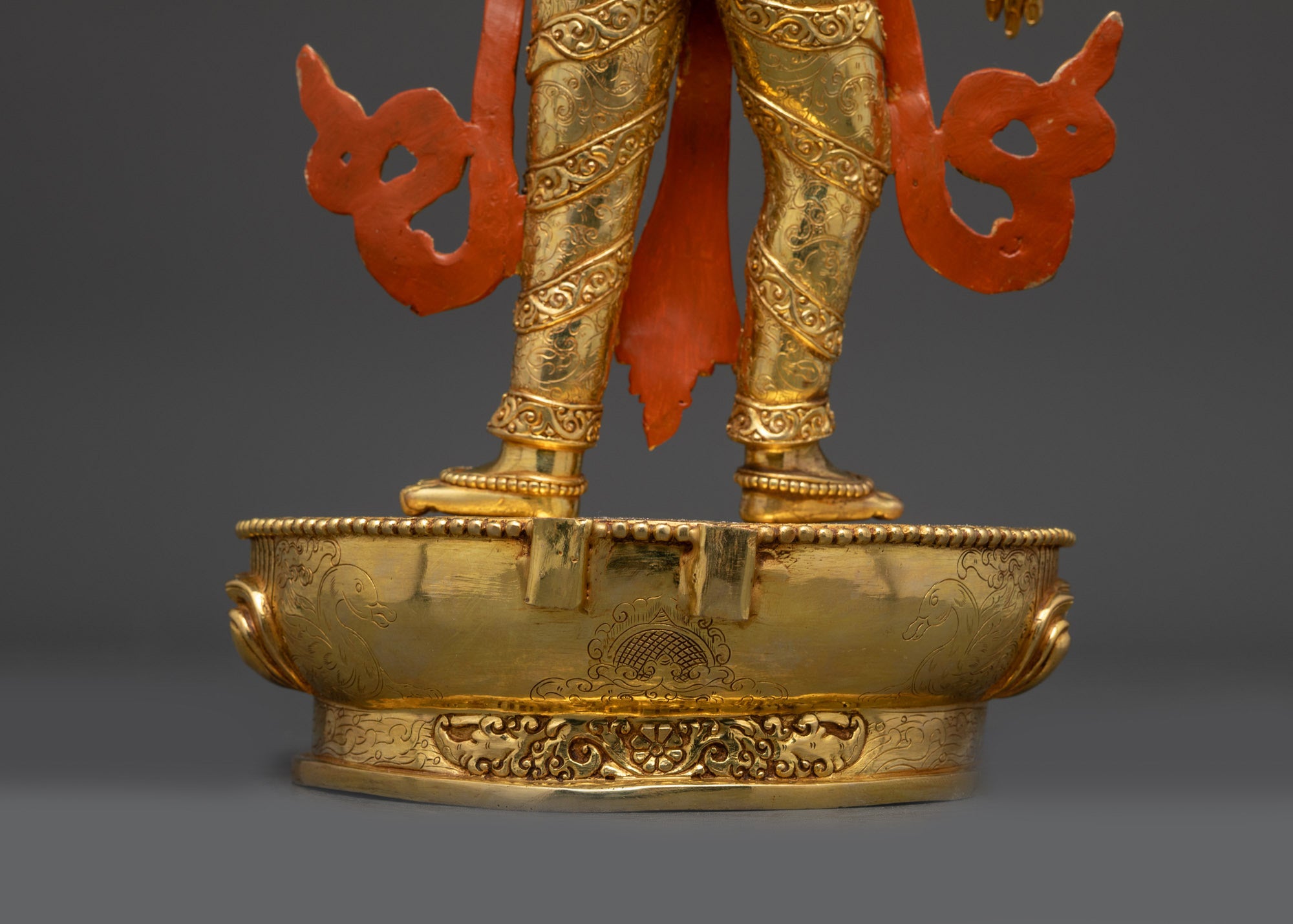 Standing Chenrezig Statue | Gold Fire-Gilded Avalokiteshvara Sculpture