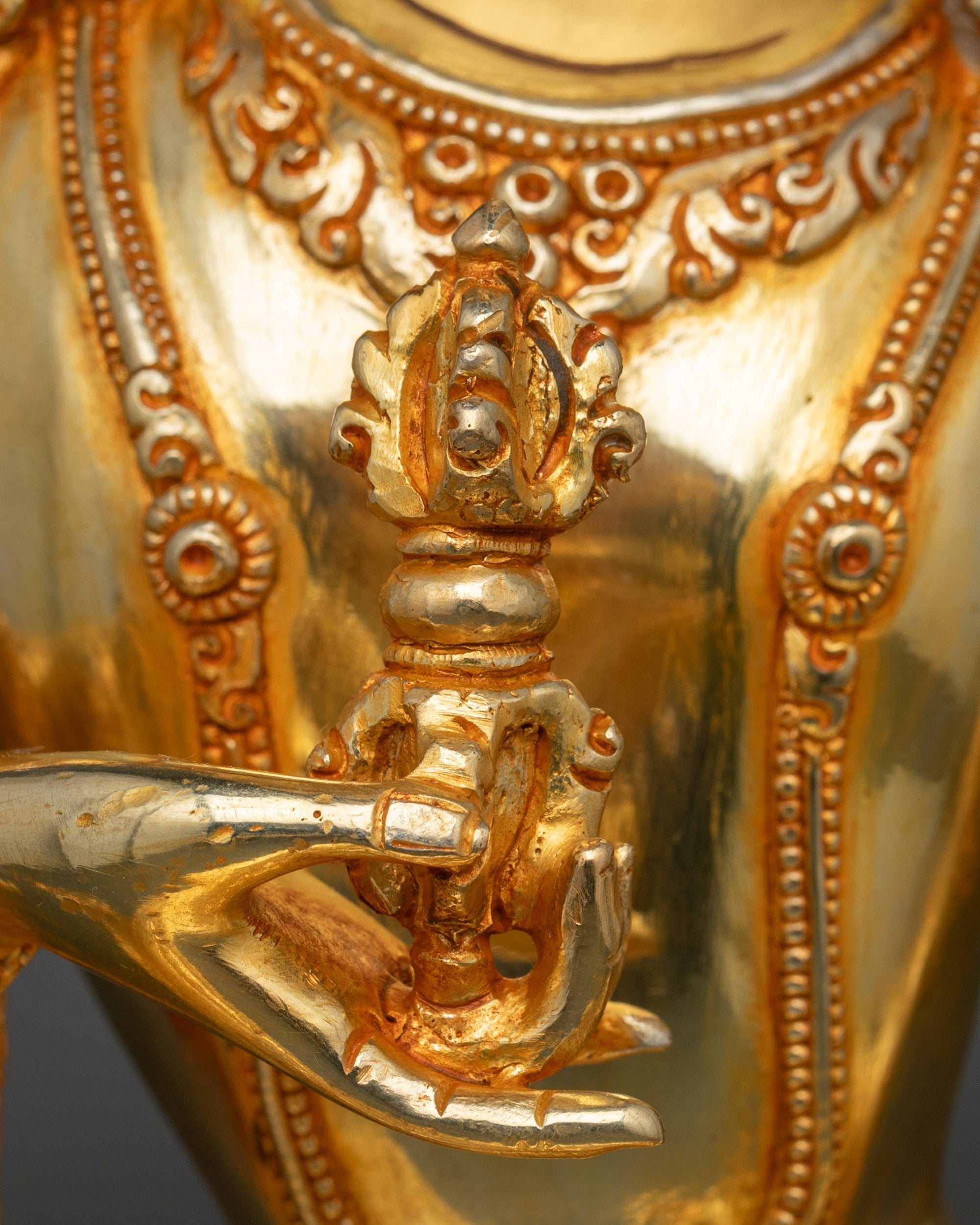 Copper Vajrasattva Statue | Gold-Gilded Deity for Meditation and Prayer