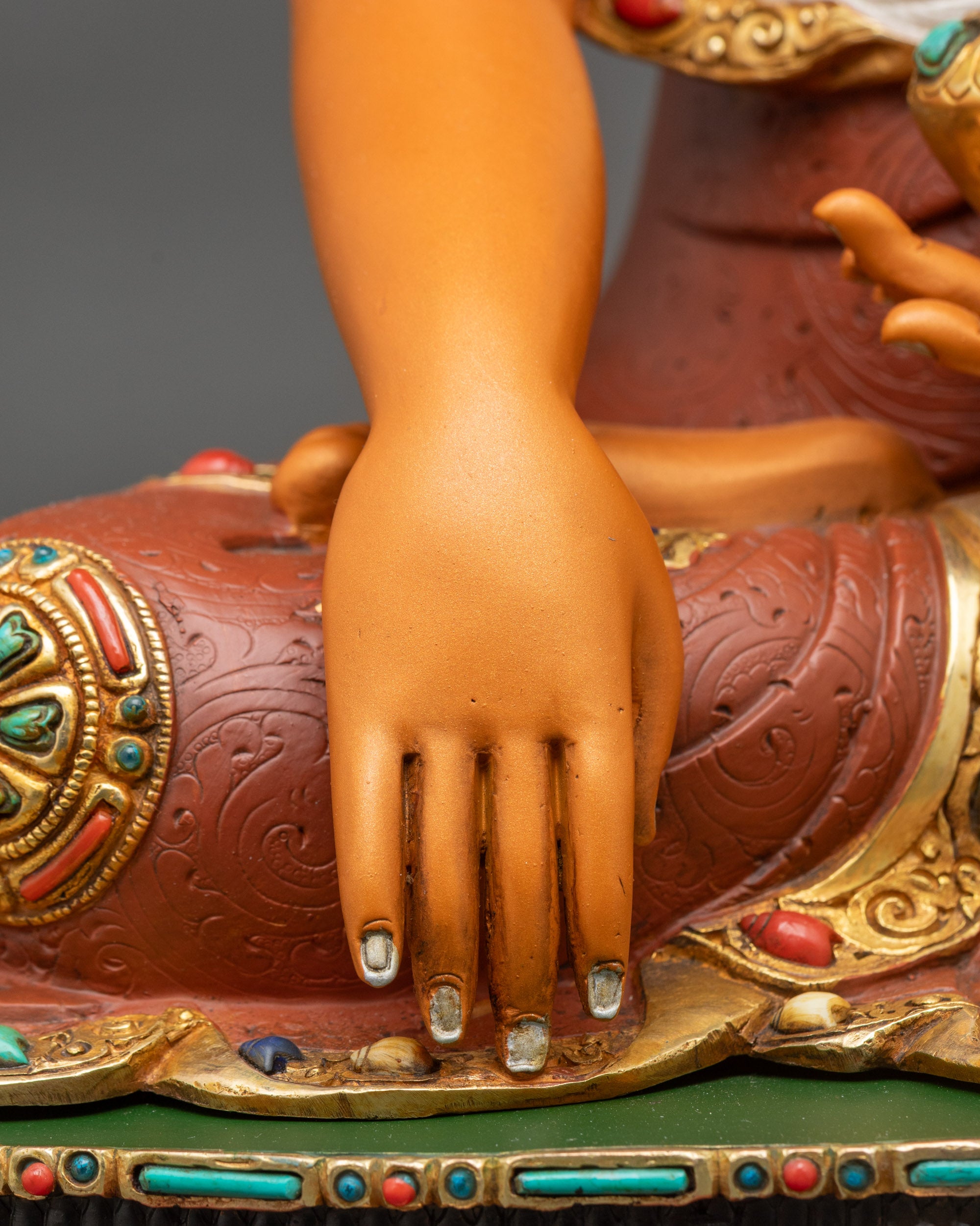 Yellow Buddha Statue | Spiritual Meditation Figurine from Nepal