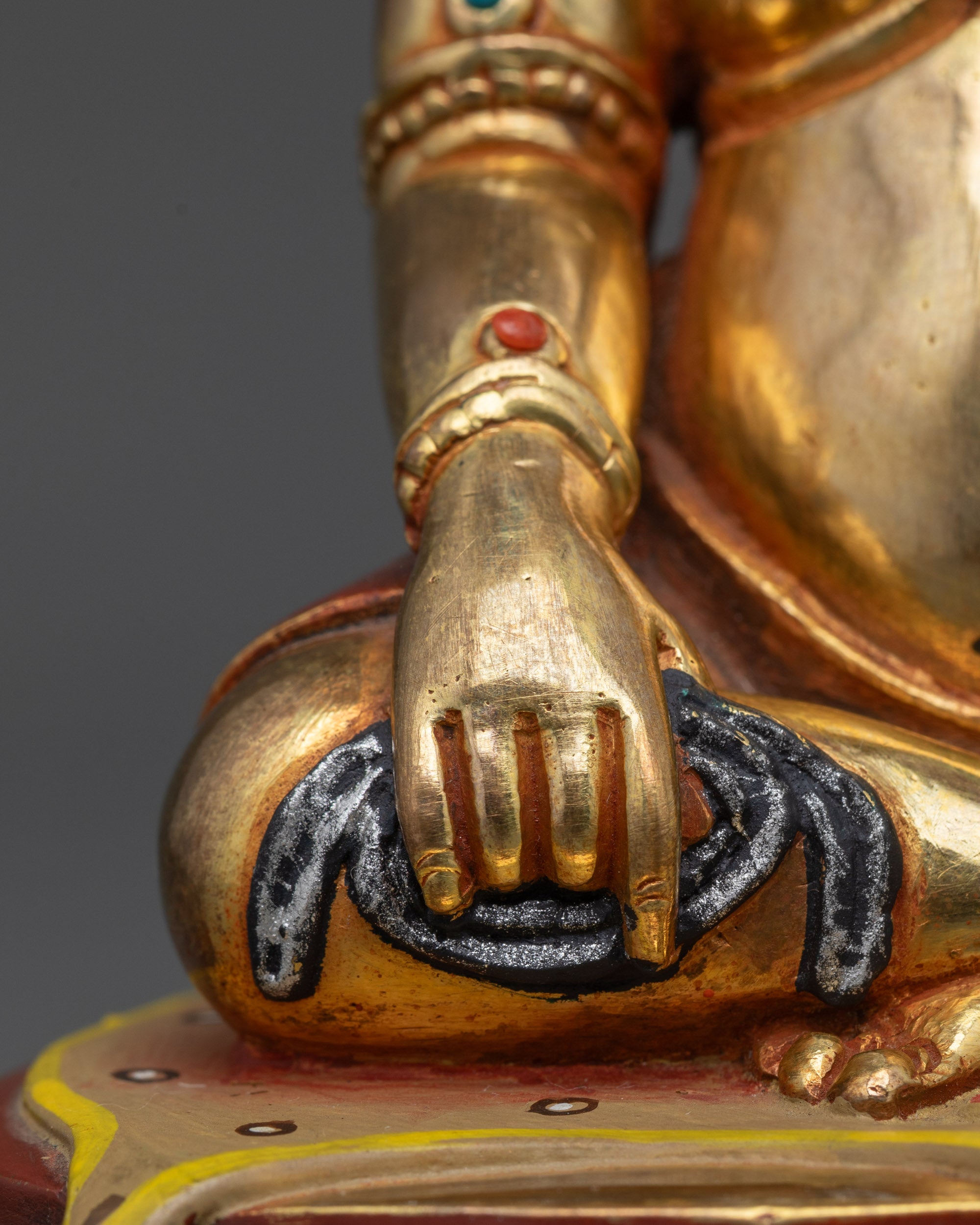 Mahasiddha Thangtong Gyalpo Sculpture | 24K Gold-Gilded Himalayan Art