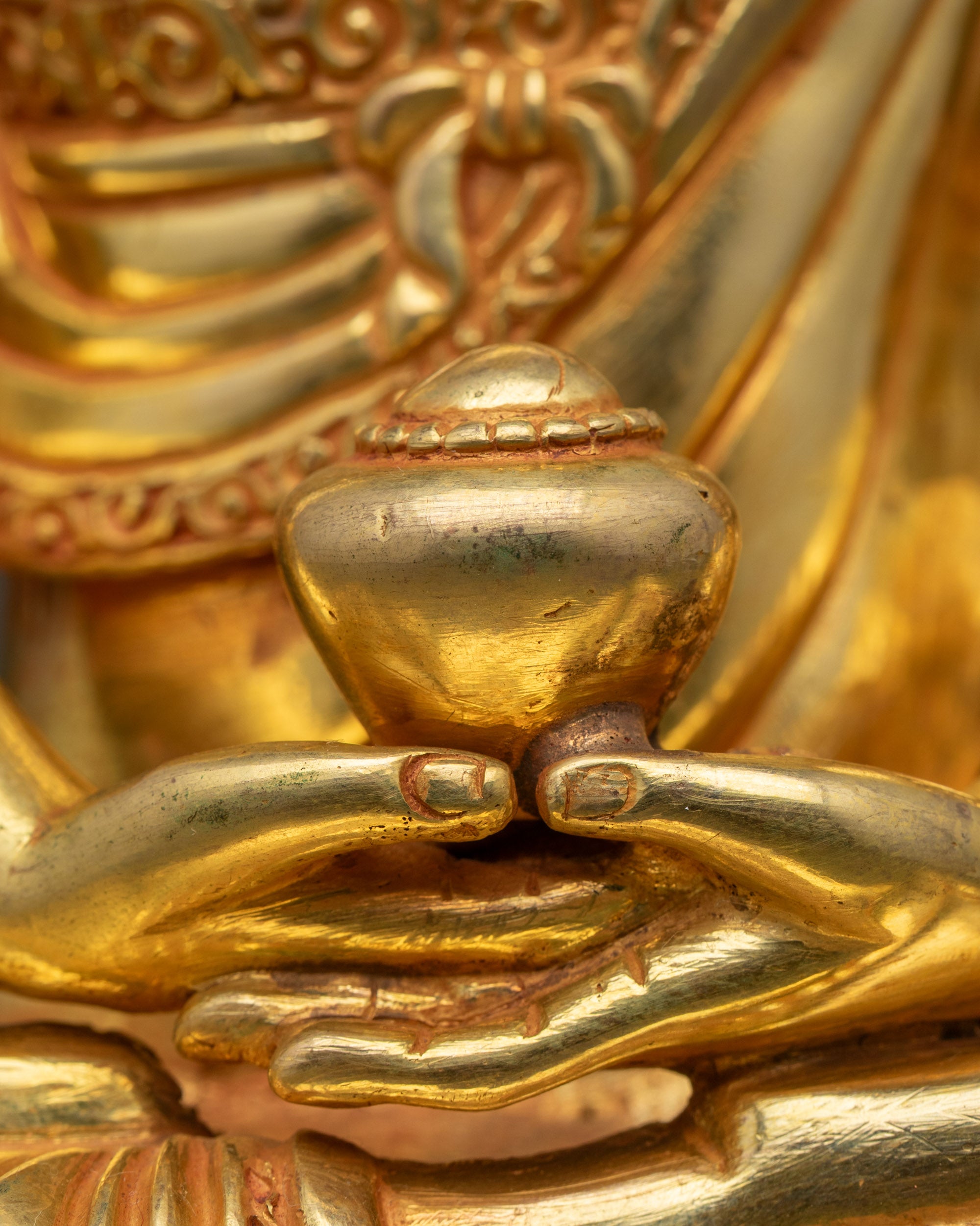 Amitabha Buddha Figurine | Spiritual Nepalese Buddhist Sculpture