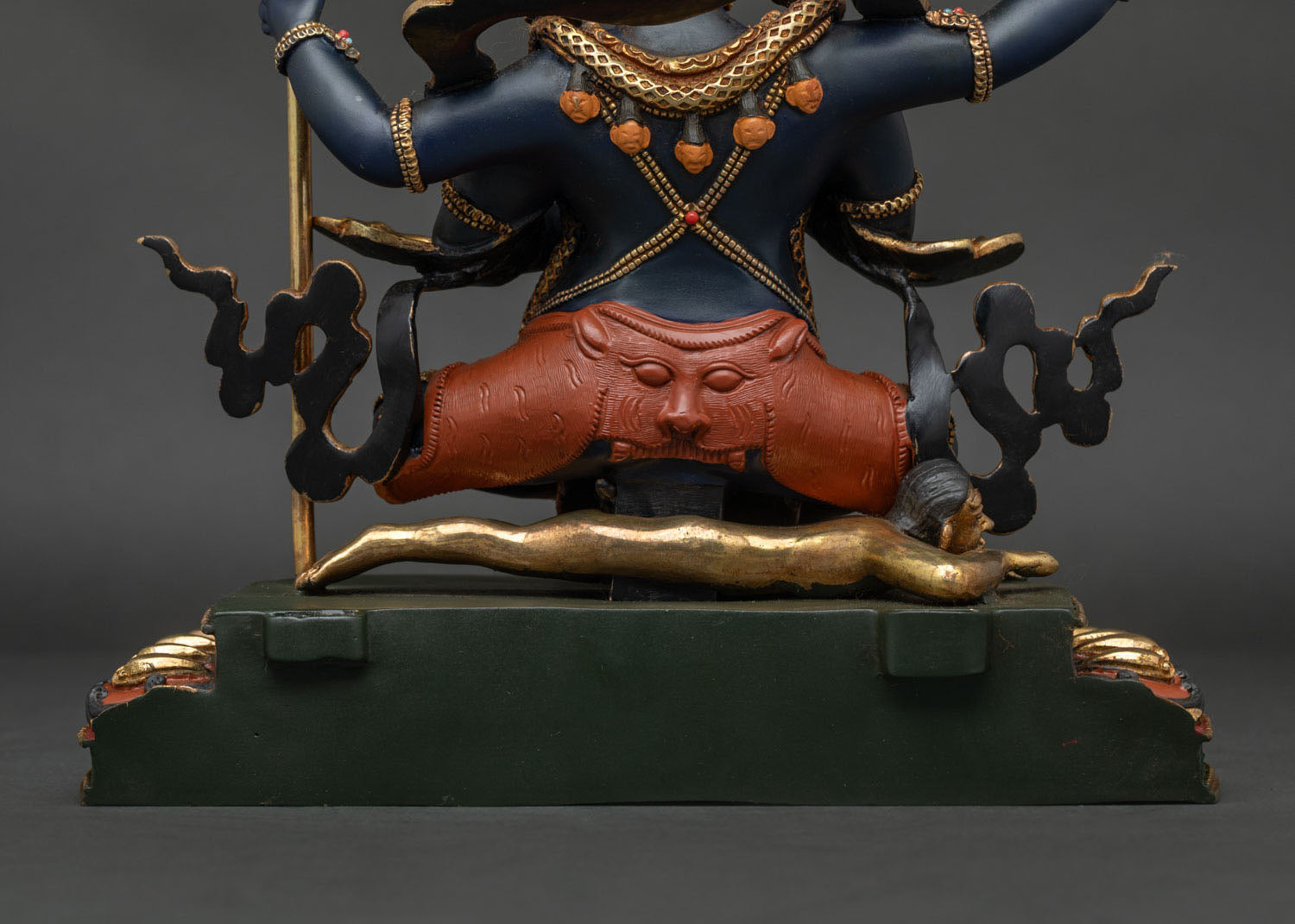 Four Armed Mahakala Statue | Buddhist Dharma Guardian Sculpture