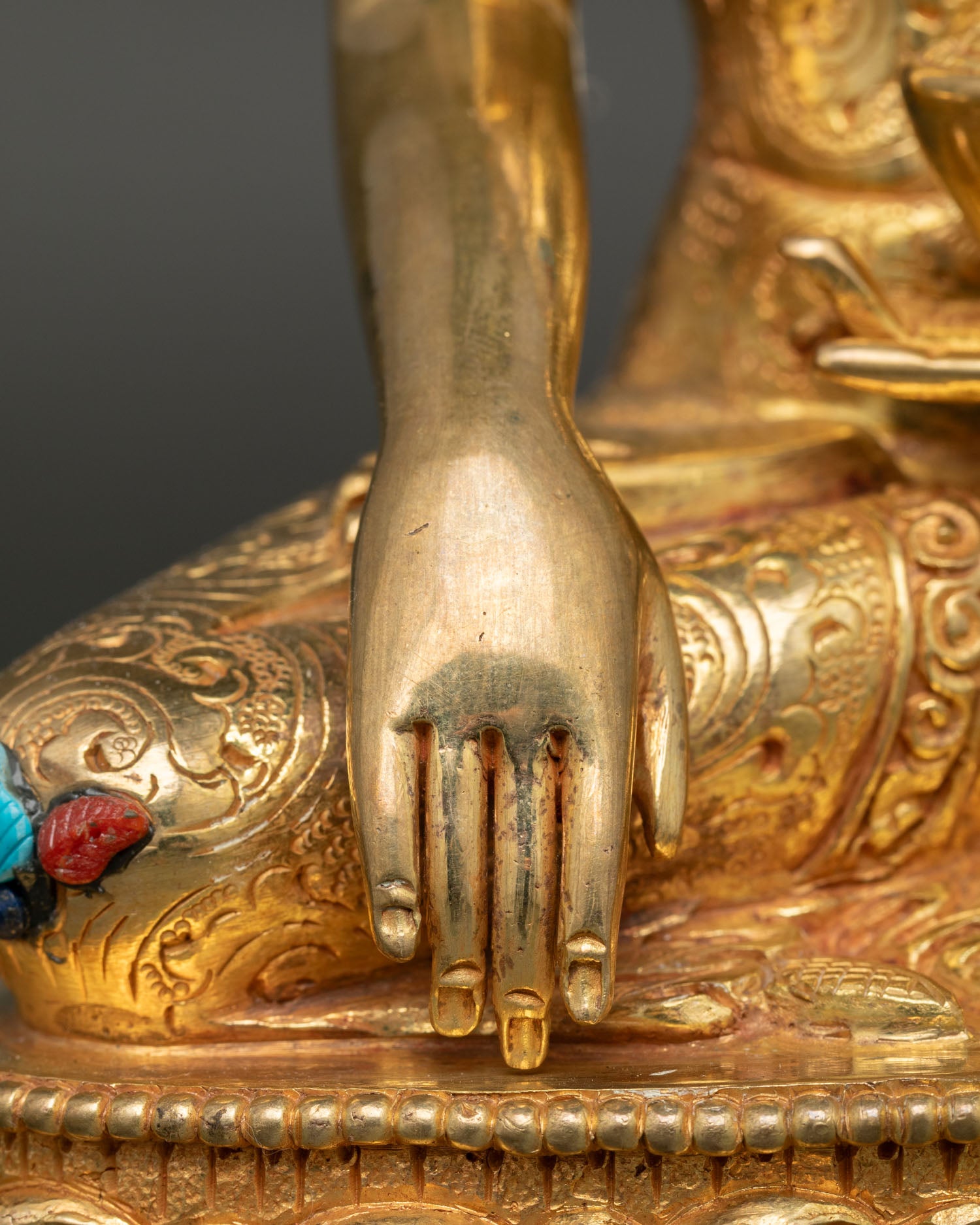 Buddha Shakyamuni Statue | Handmade Gold Gilded Copper Art