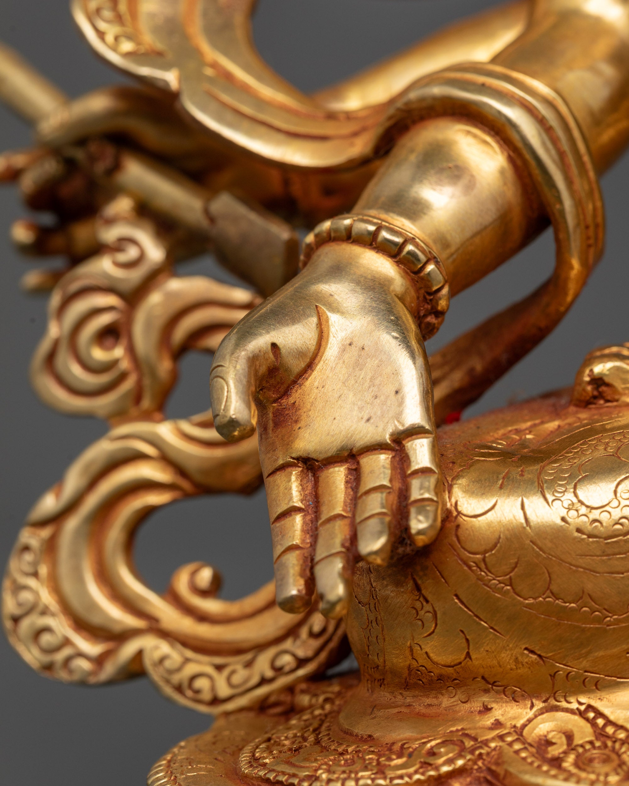 Exquisite Maha Manjushri Statue | Traditional Tibetan Buddhist Artwork